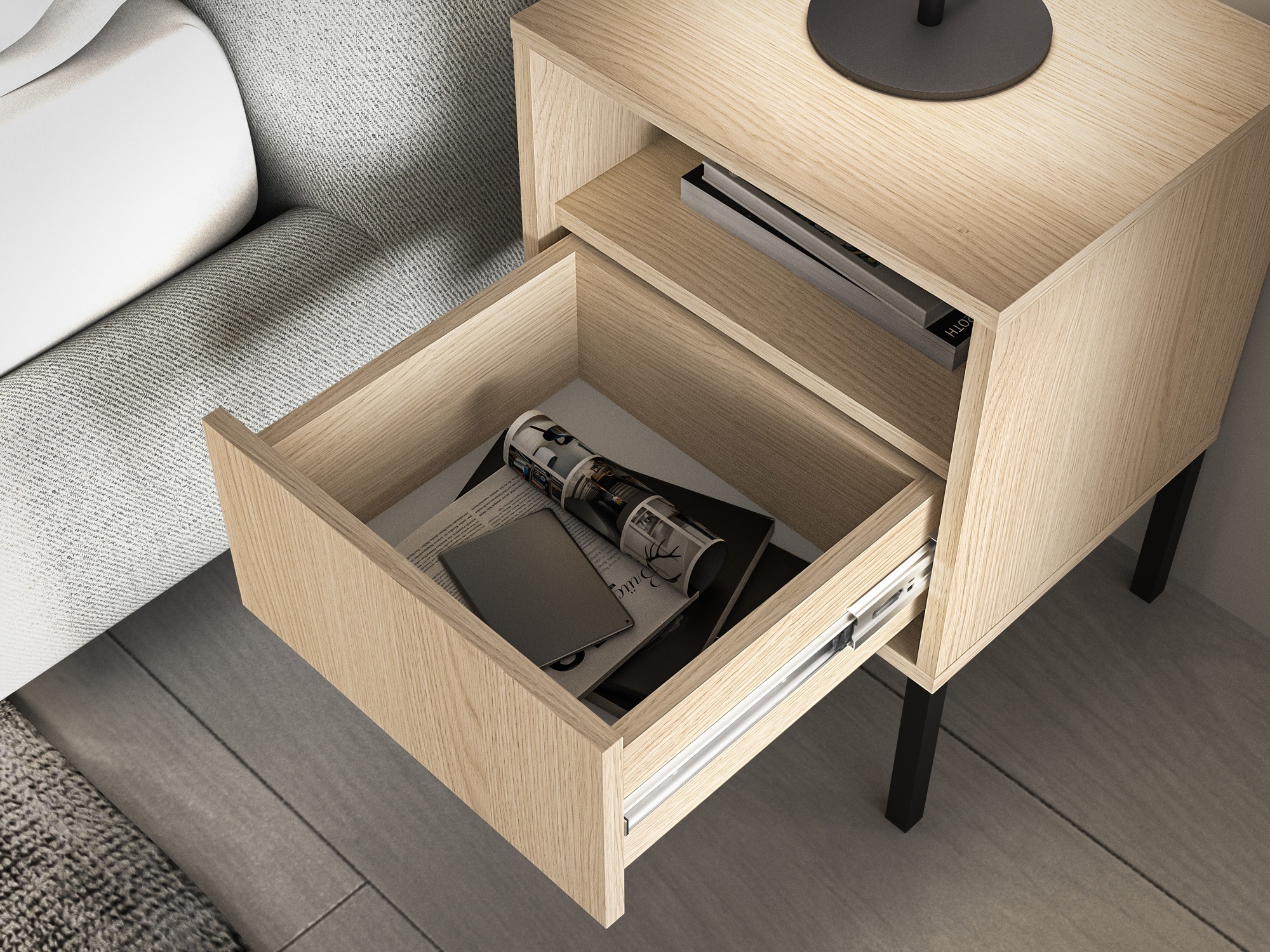 Nachttisch Virsalo 104 (Eichenholzoptik)