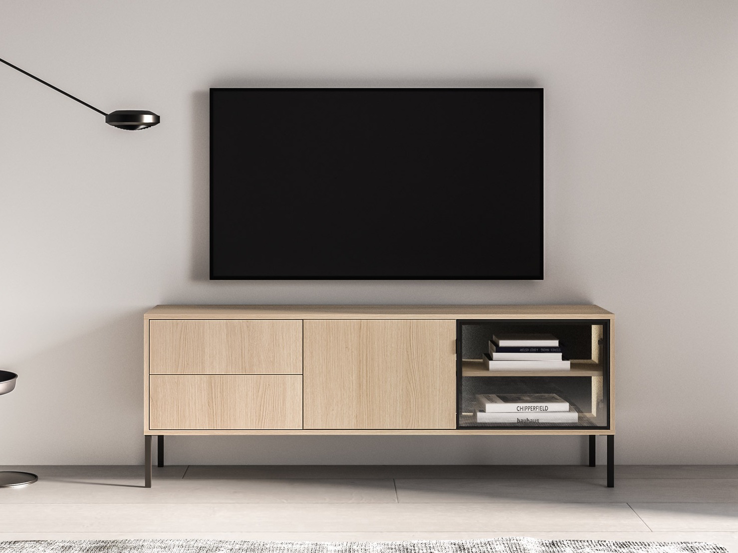 TV-Möbel Virsalo 103 (Eichenholzoptik)