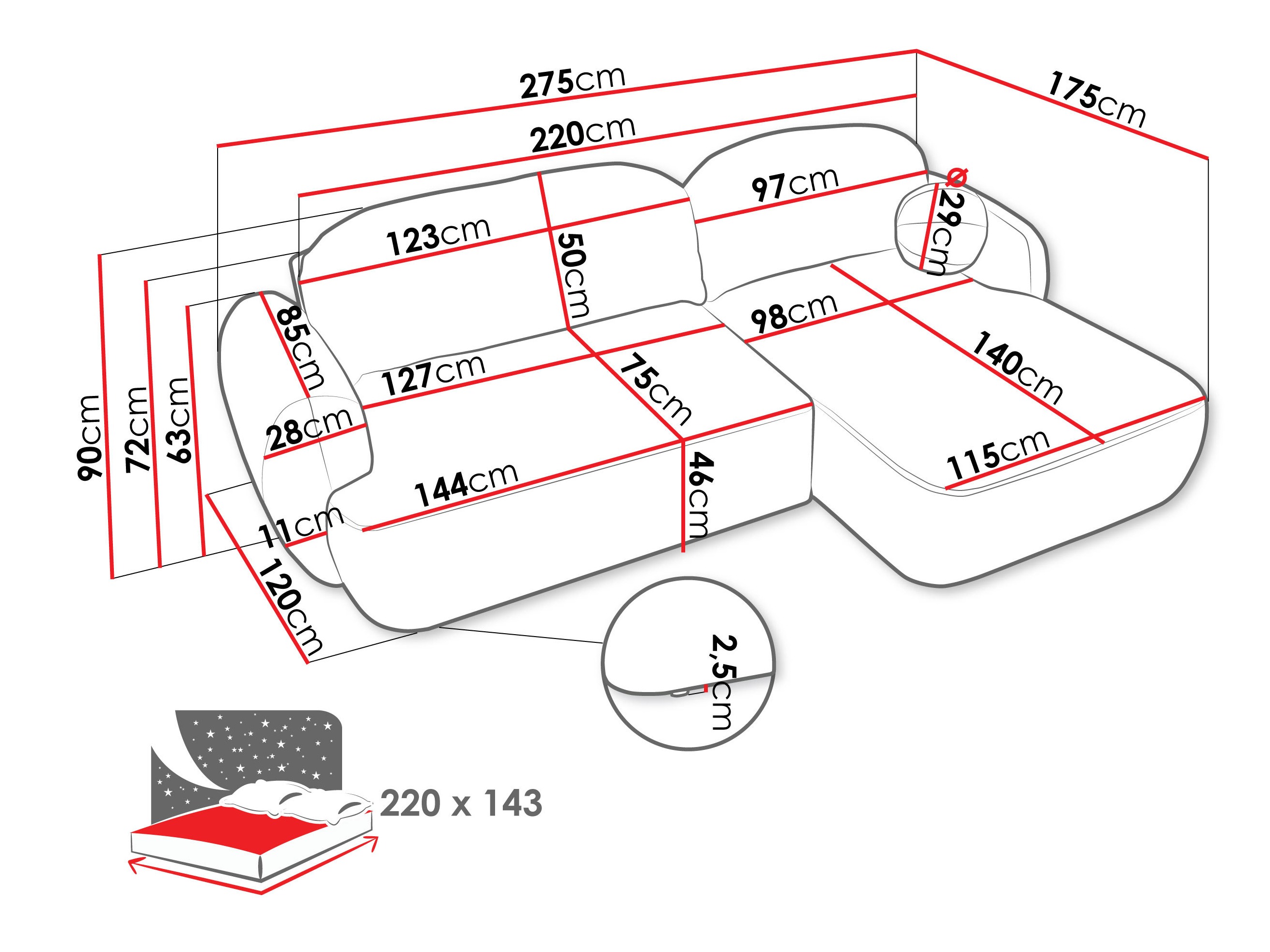 Ecksofa TrendyNest Ardea I (Now Or Never 06)