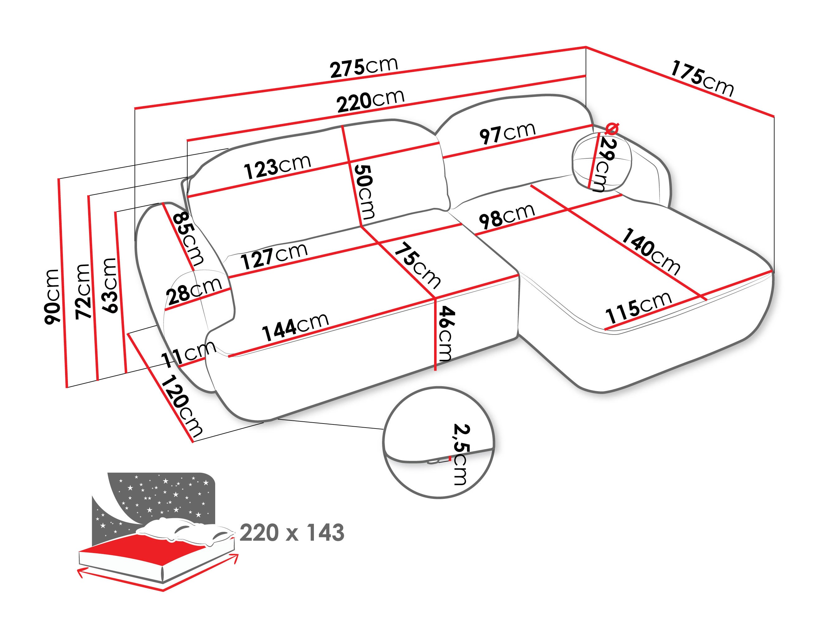 Ecksofa TrendyNest Ardea I (Now Or Never 18)