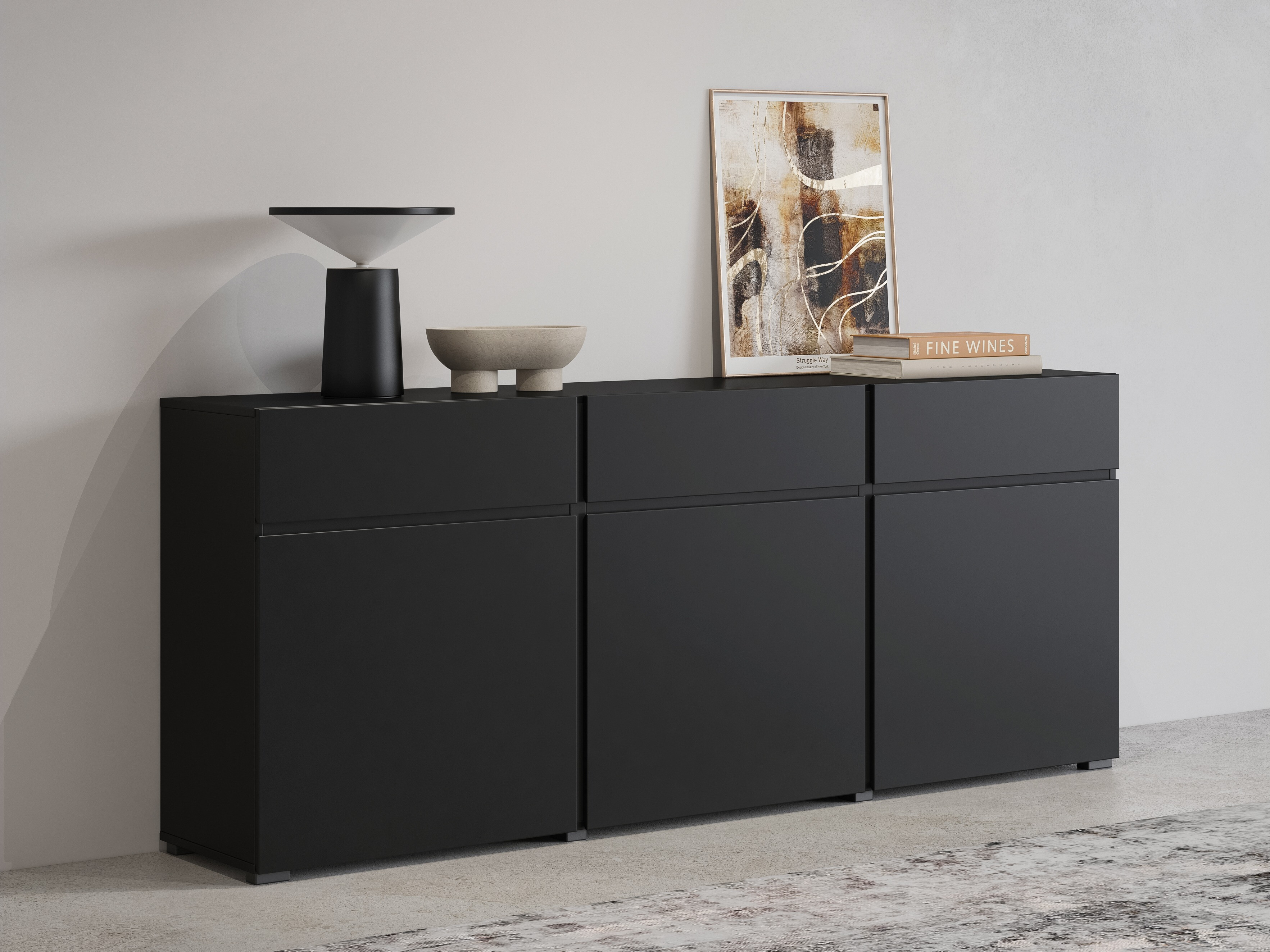 Kommode Alfere 103 (Schwarz)