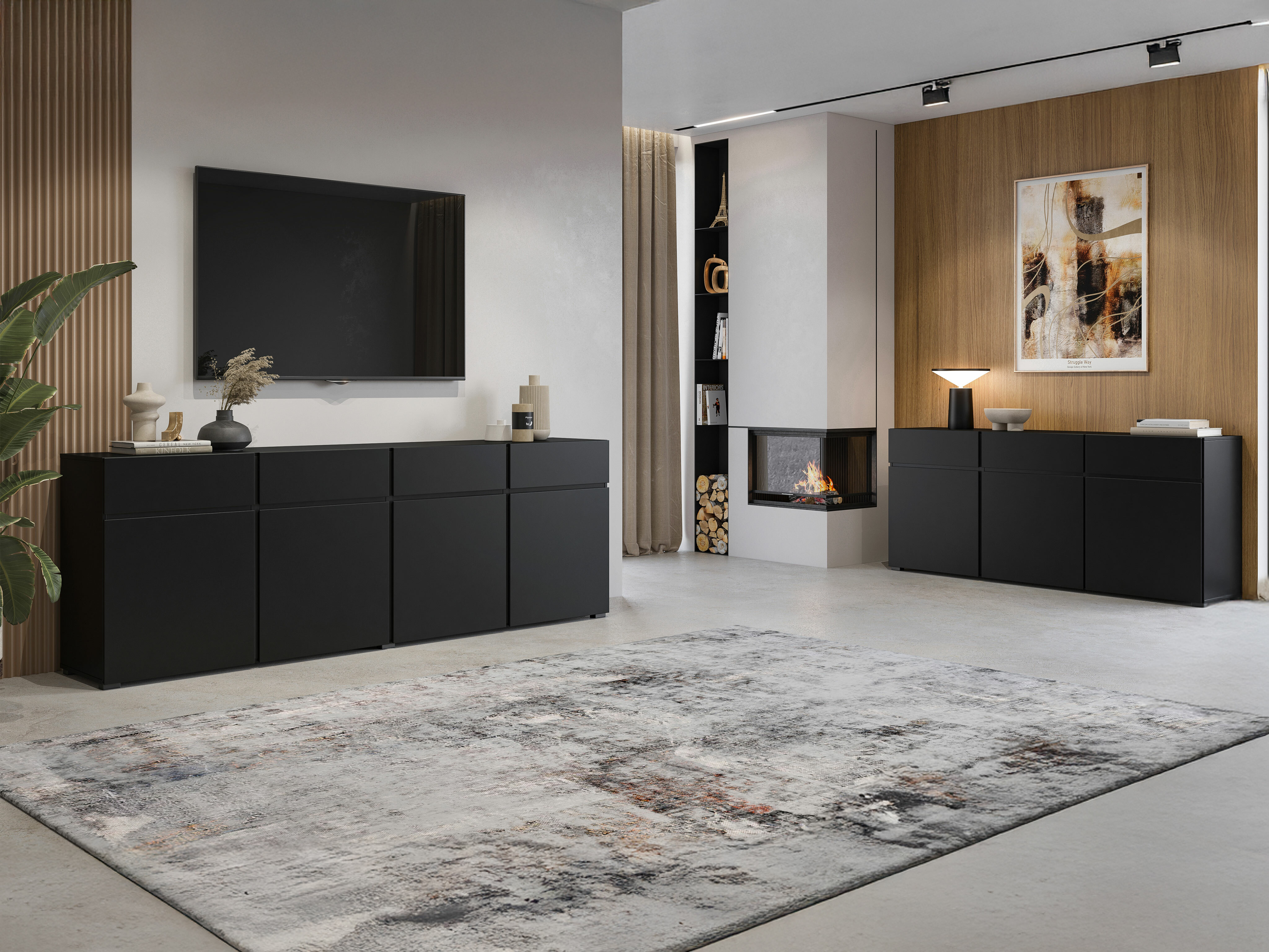 Kommode Alfere 103 (Schwarz)