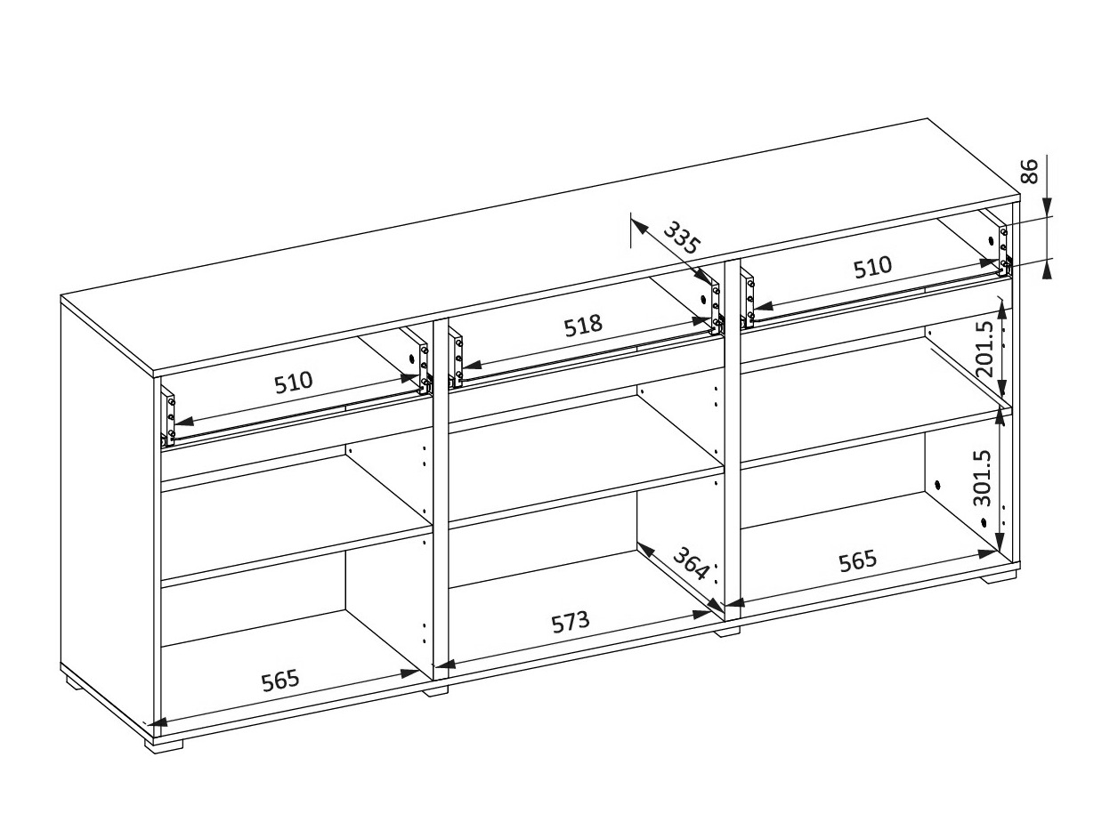 Kommoden Alfere 103 (Wotan Eiche)