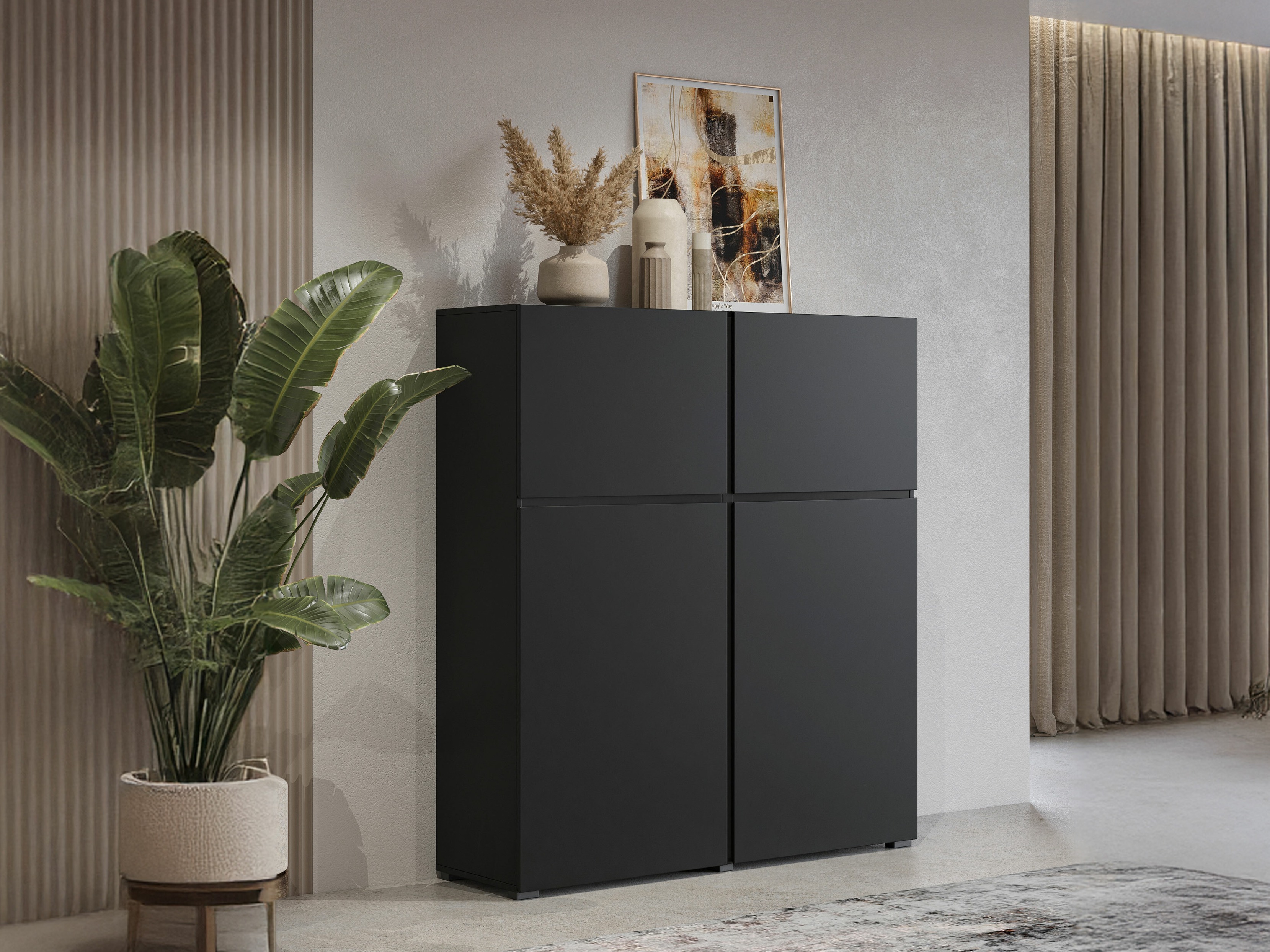 Sideboard Alfere 105 (Schwarz)