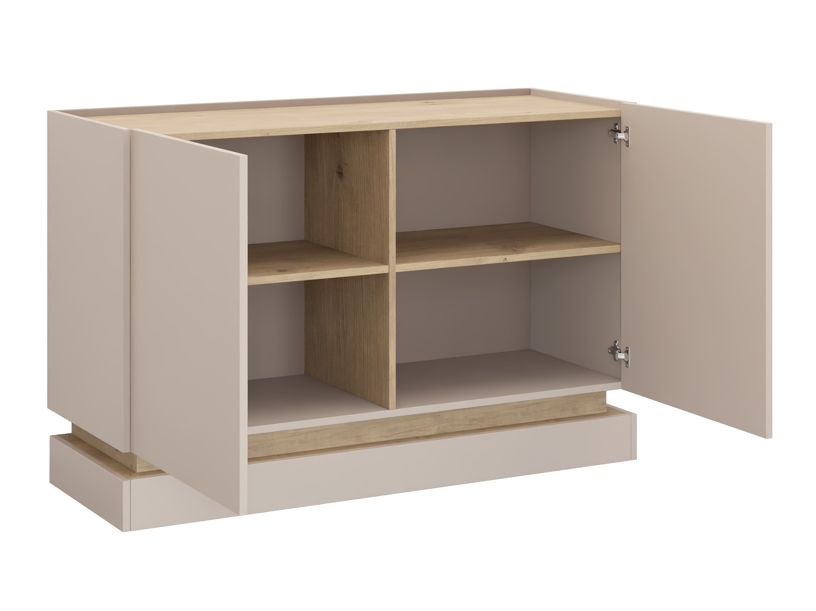 Sideboard Comfivo Tilia (Hellbraun + Eichenholzoptik)