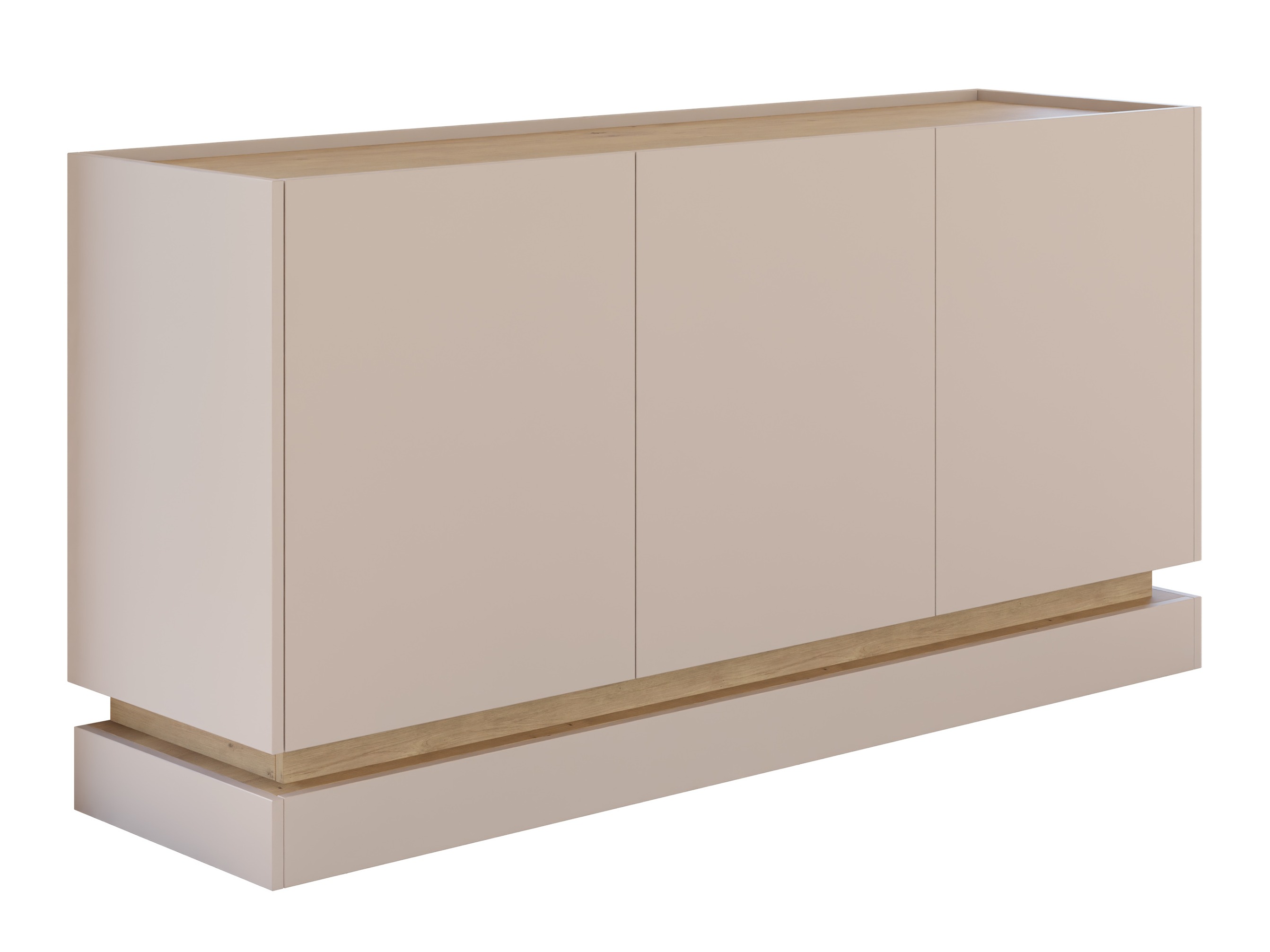 Sideboard Comfivo Tilia I (Hellbraun + Eichenholzoptik)
