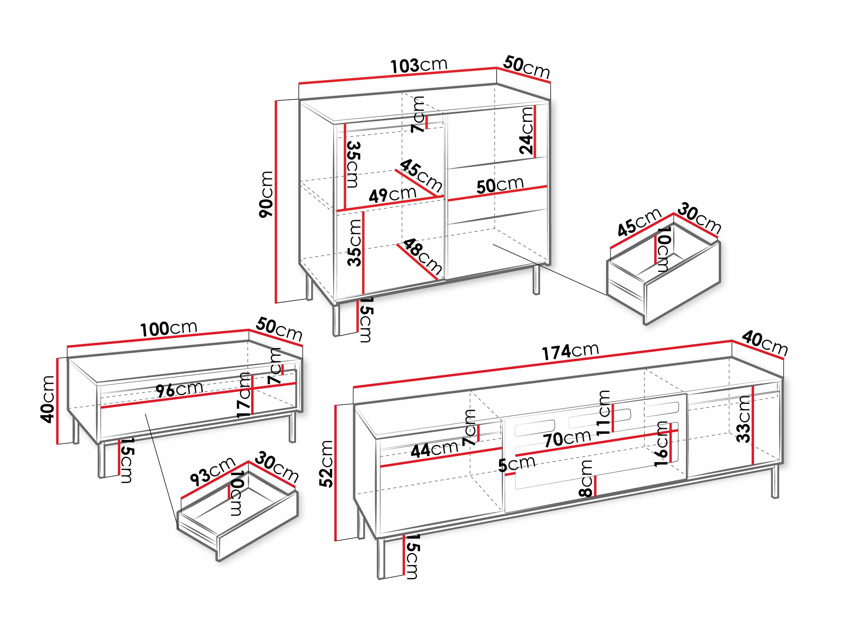 Wohnzimmer-Sets Comfivo Delruva 110 (Weiss)