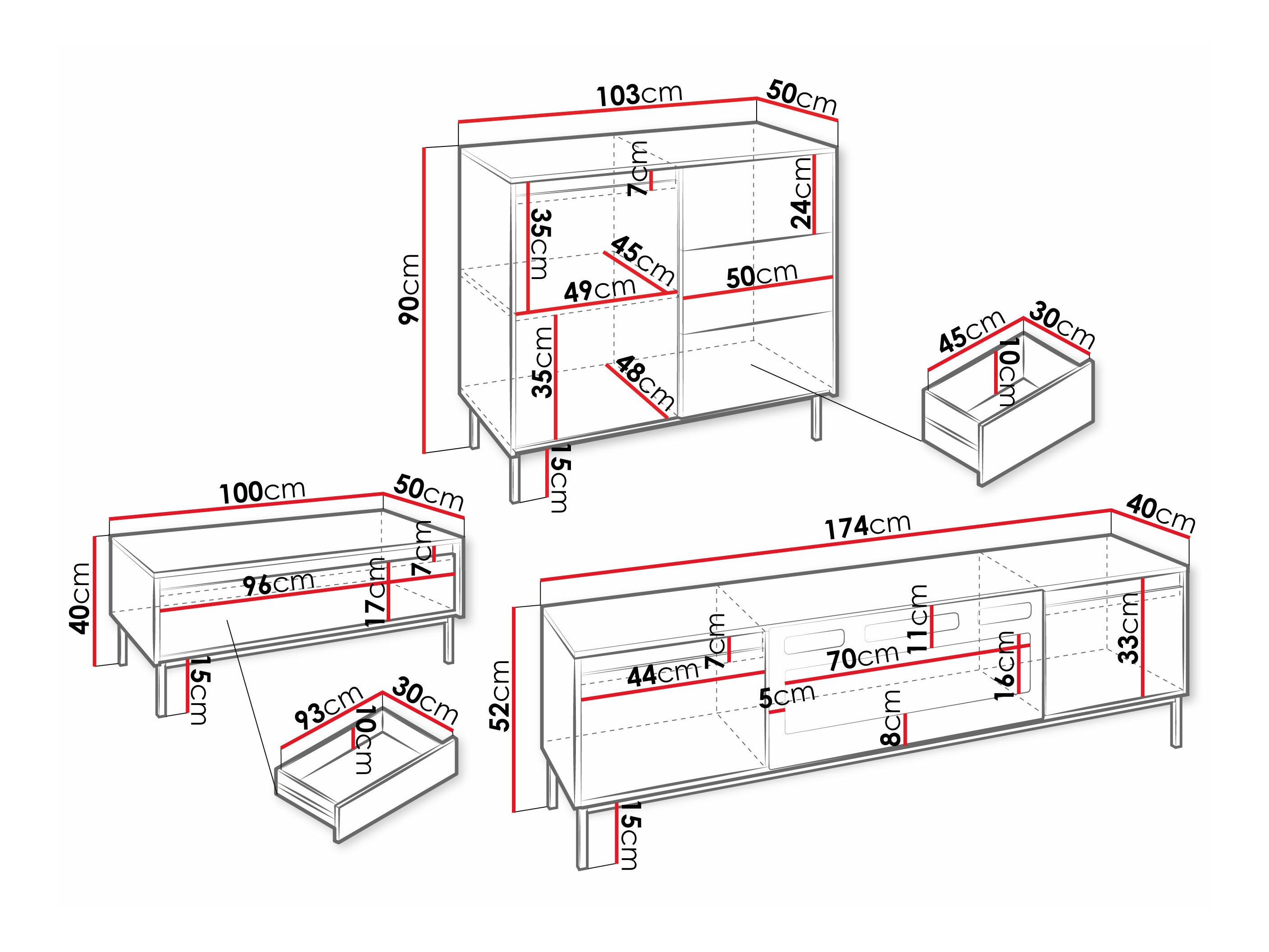 Wohnzimmer-Sets Comfivo Delruva IV (Schwarz)