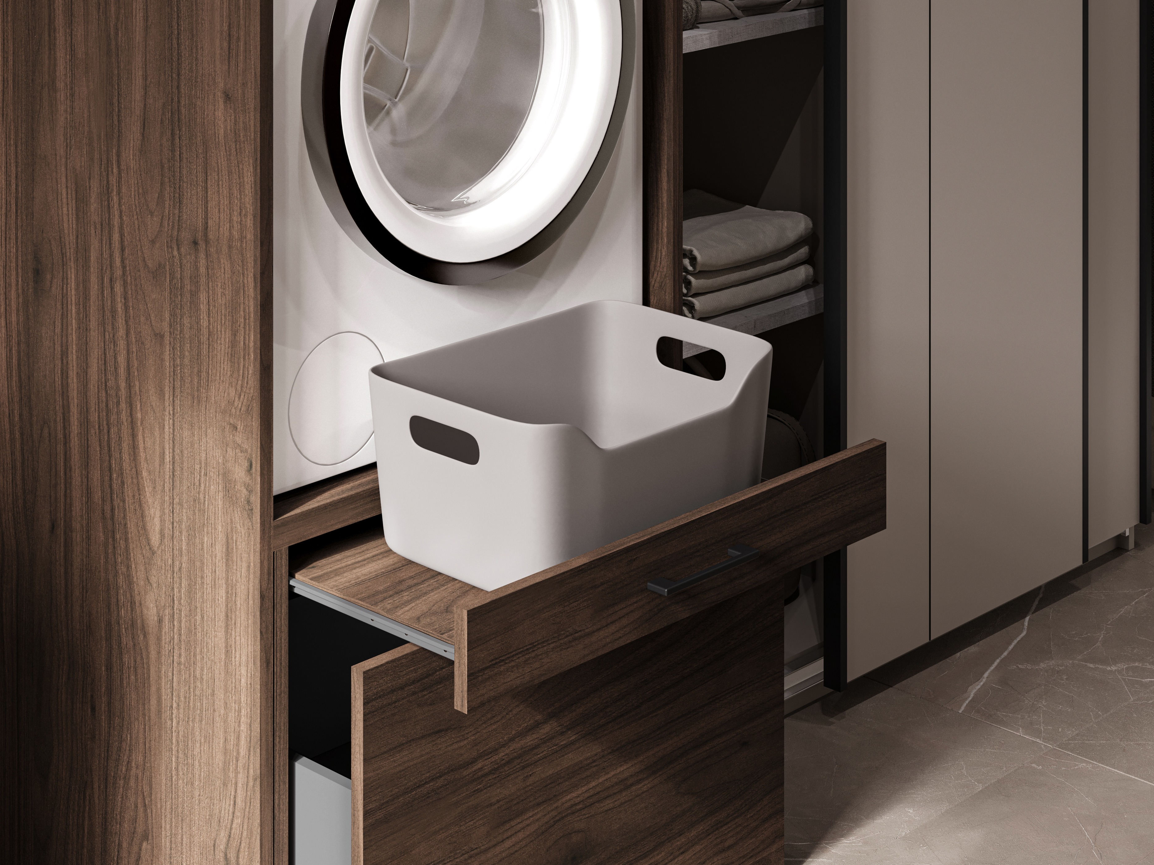 Badezimmer-Set Novdele 105 (Walnussholzoptik)