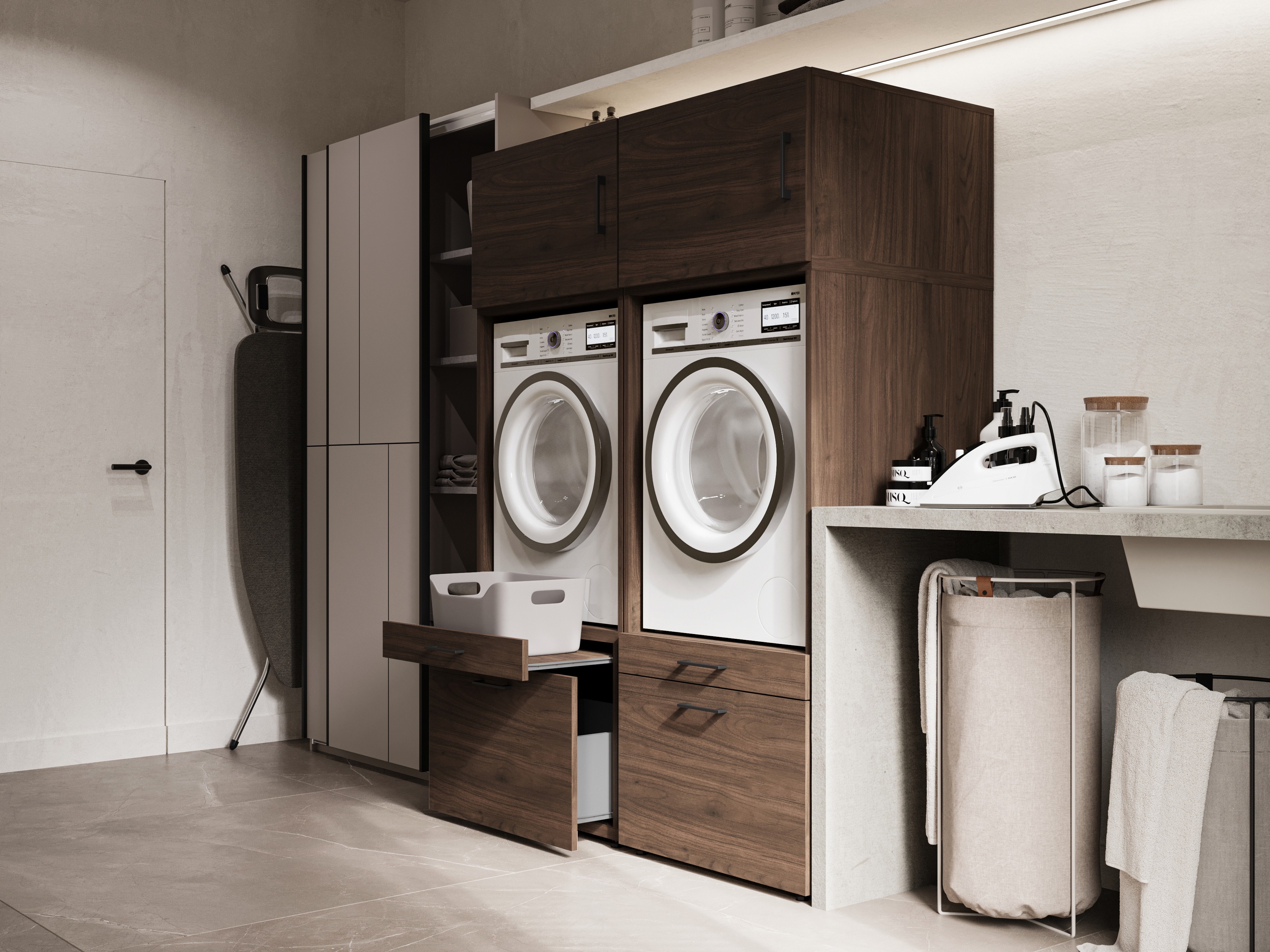 Badezimmer-Set Novdele 107 (Walnussholzoptik)