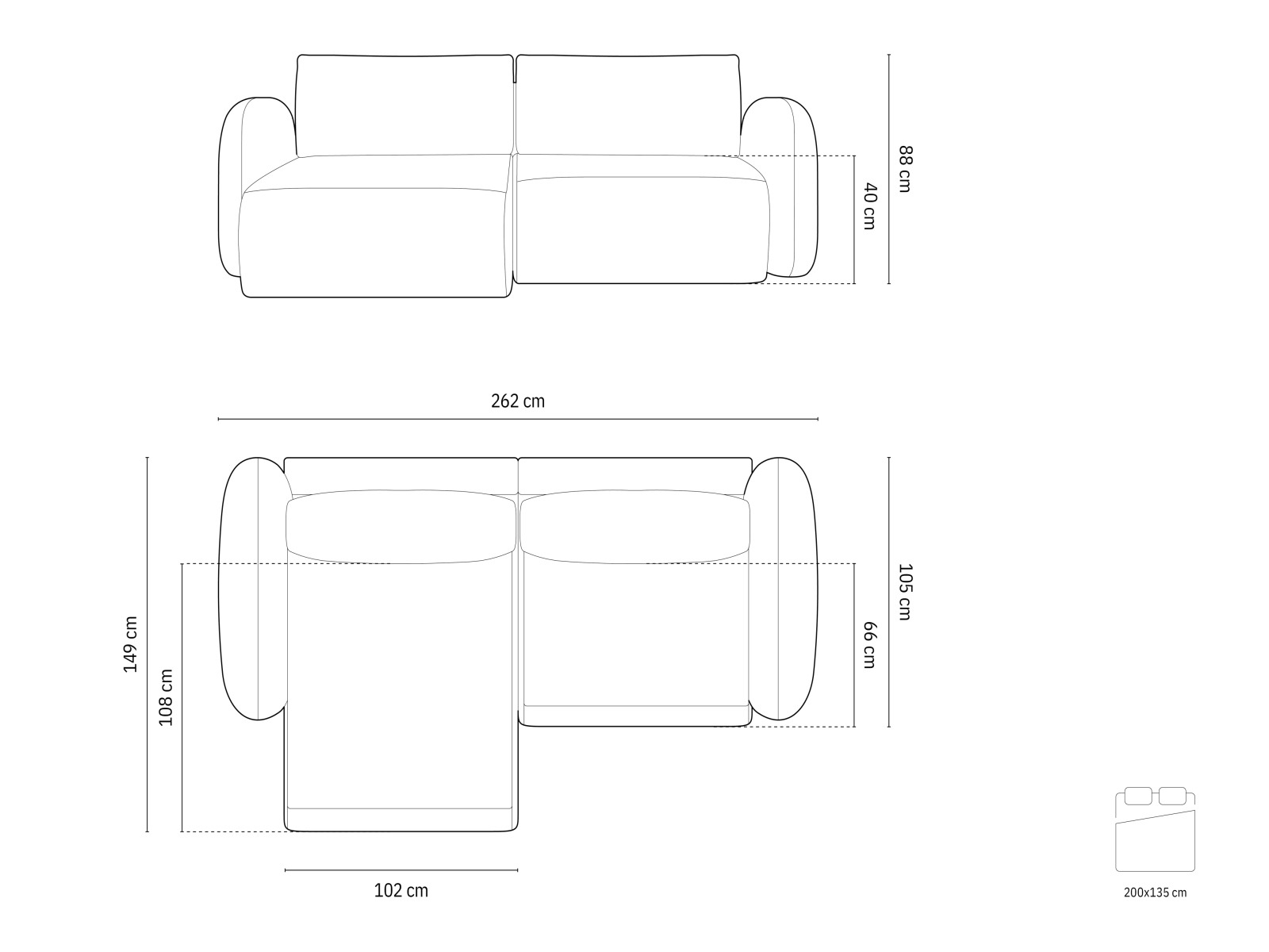 Ecksofa SD2448 mit beschädigter verpackung