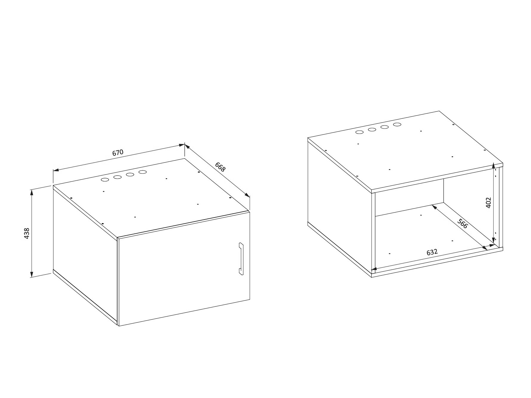 Wandhängeschrank für Badezimmer Novdele 104 (Weiss)