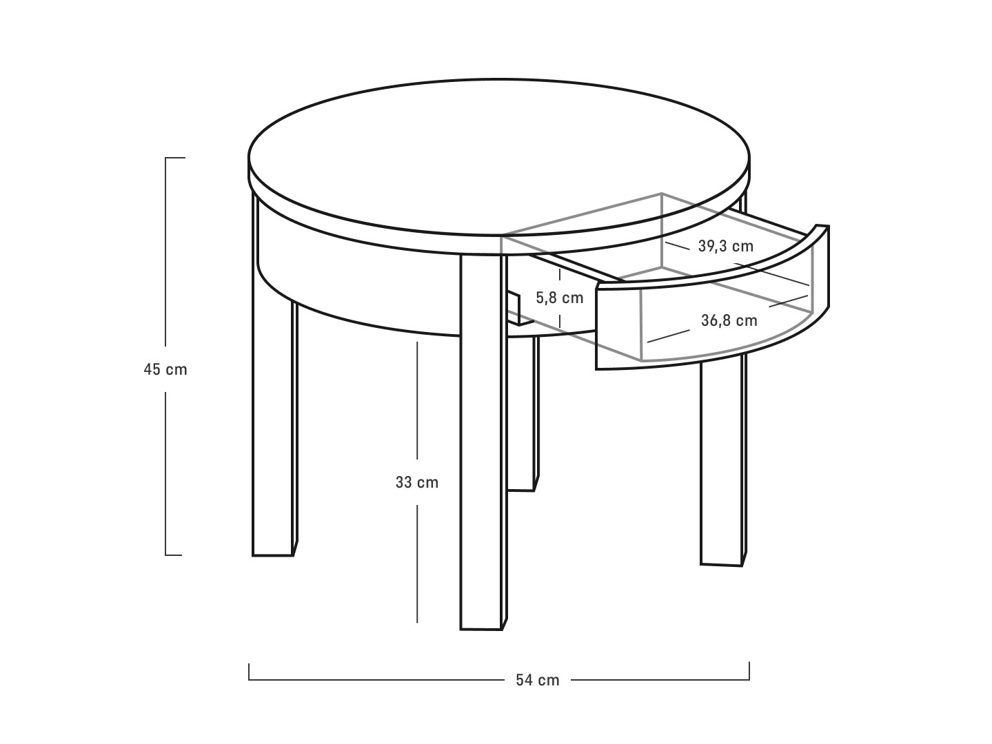 Couchtisch Sosero 102 (Eichenholzoptik)