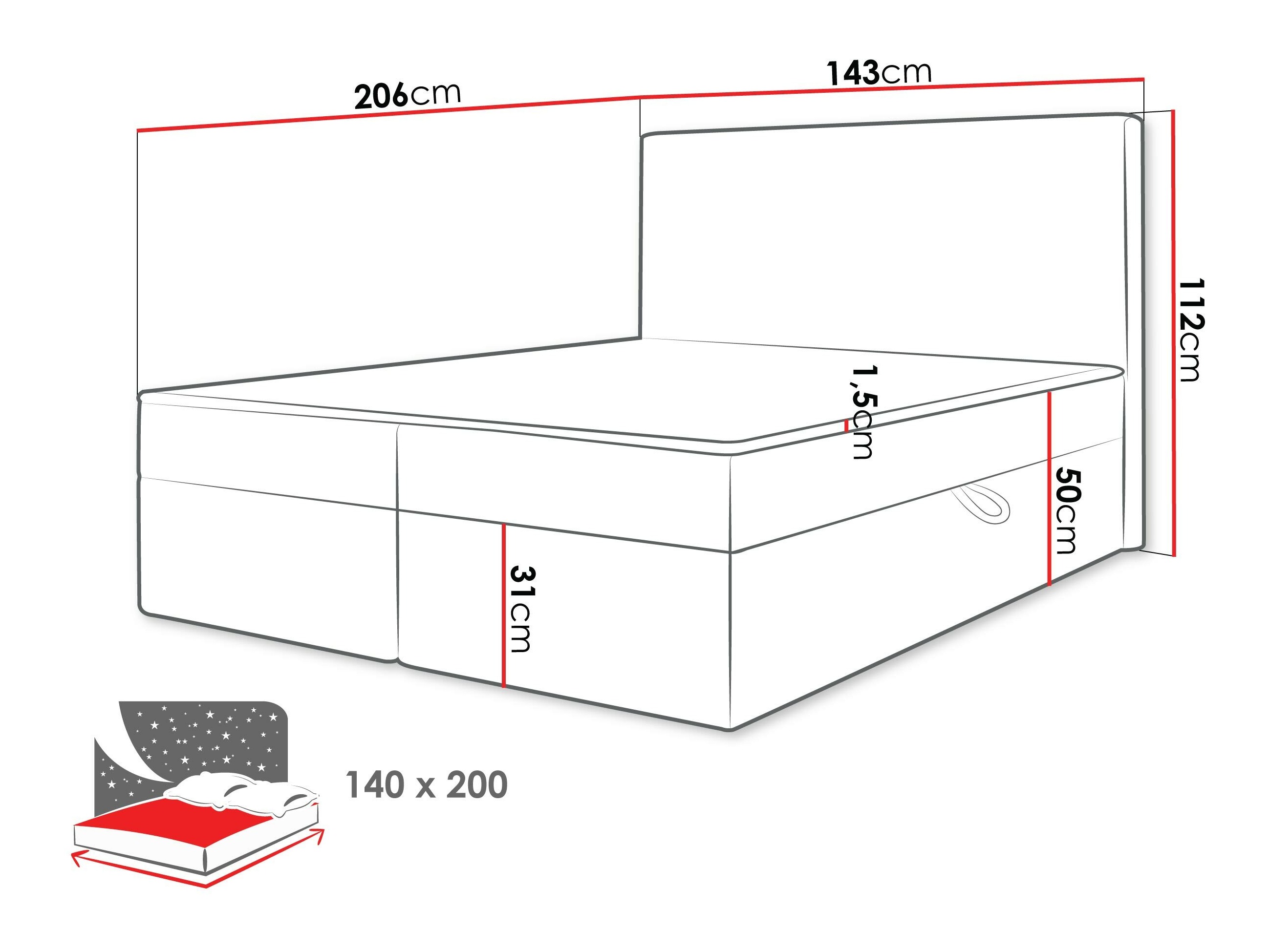 Boxspringbett Comfivo 502 (Ambience 02)