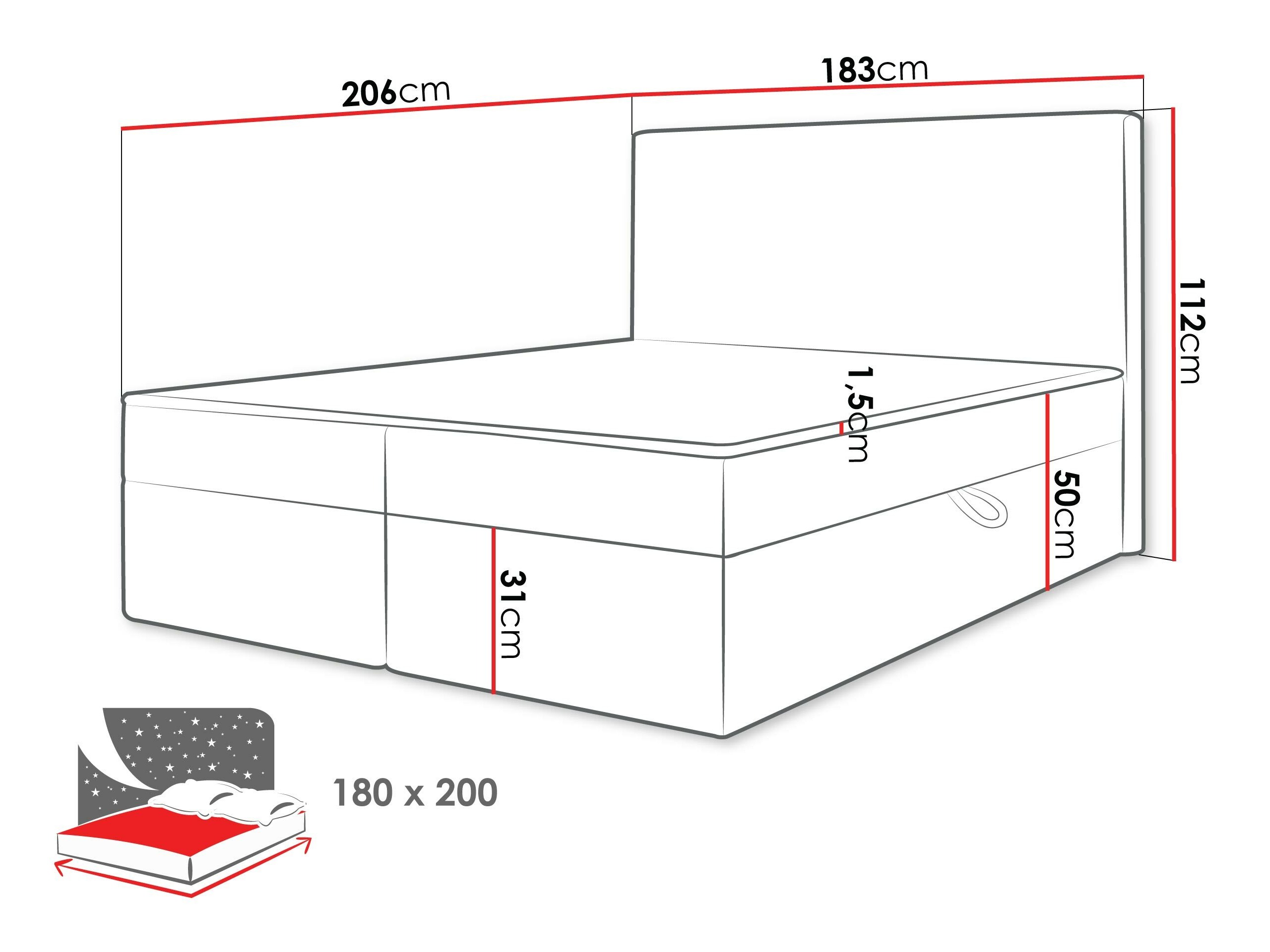 Boxspringbett Comfivo Arbitas (Ambience 02)