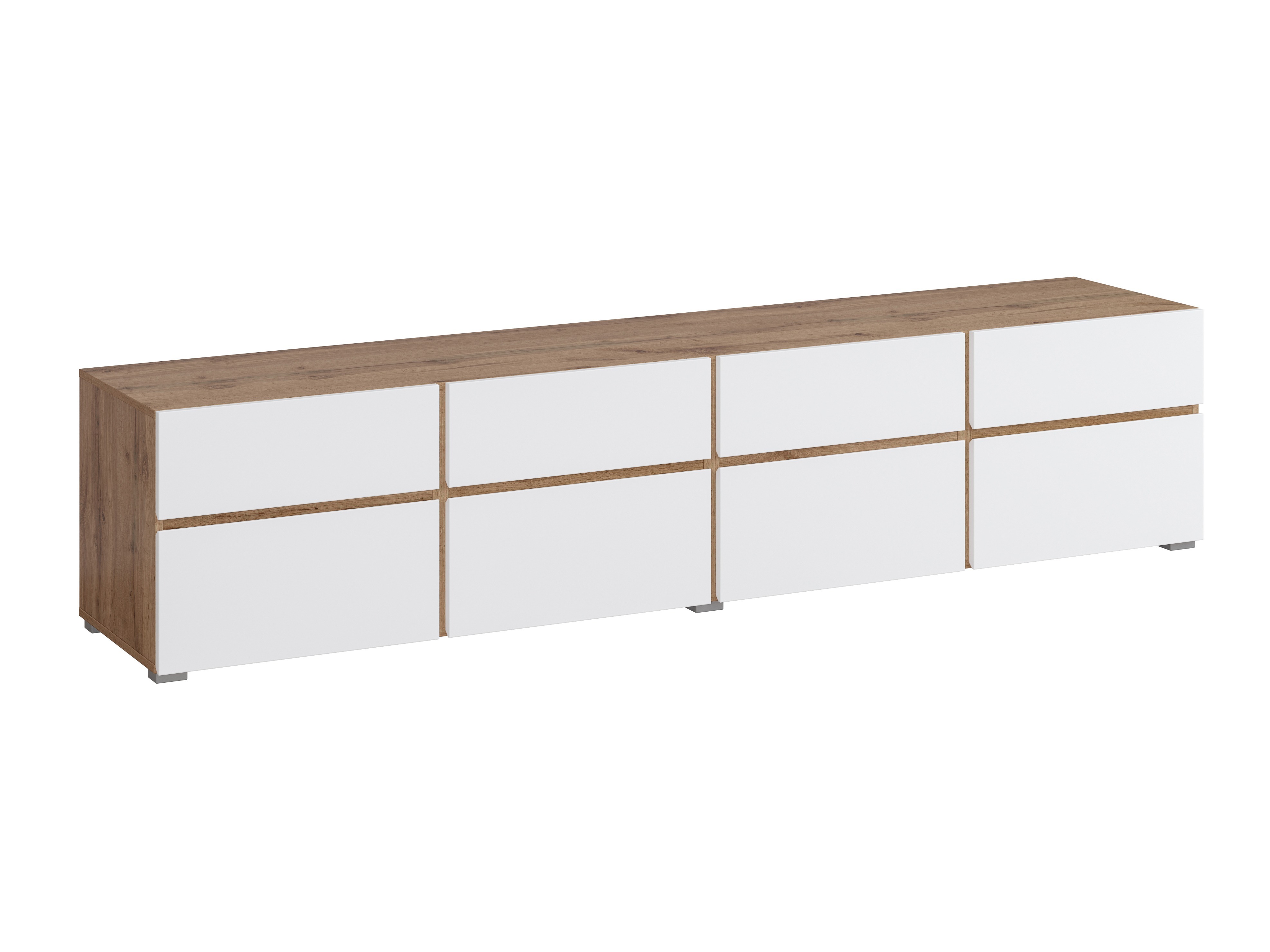 TV-Möbel Alfere 101 (Wotak eichenholzoptik + Weiss)