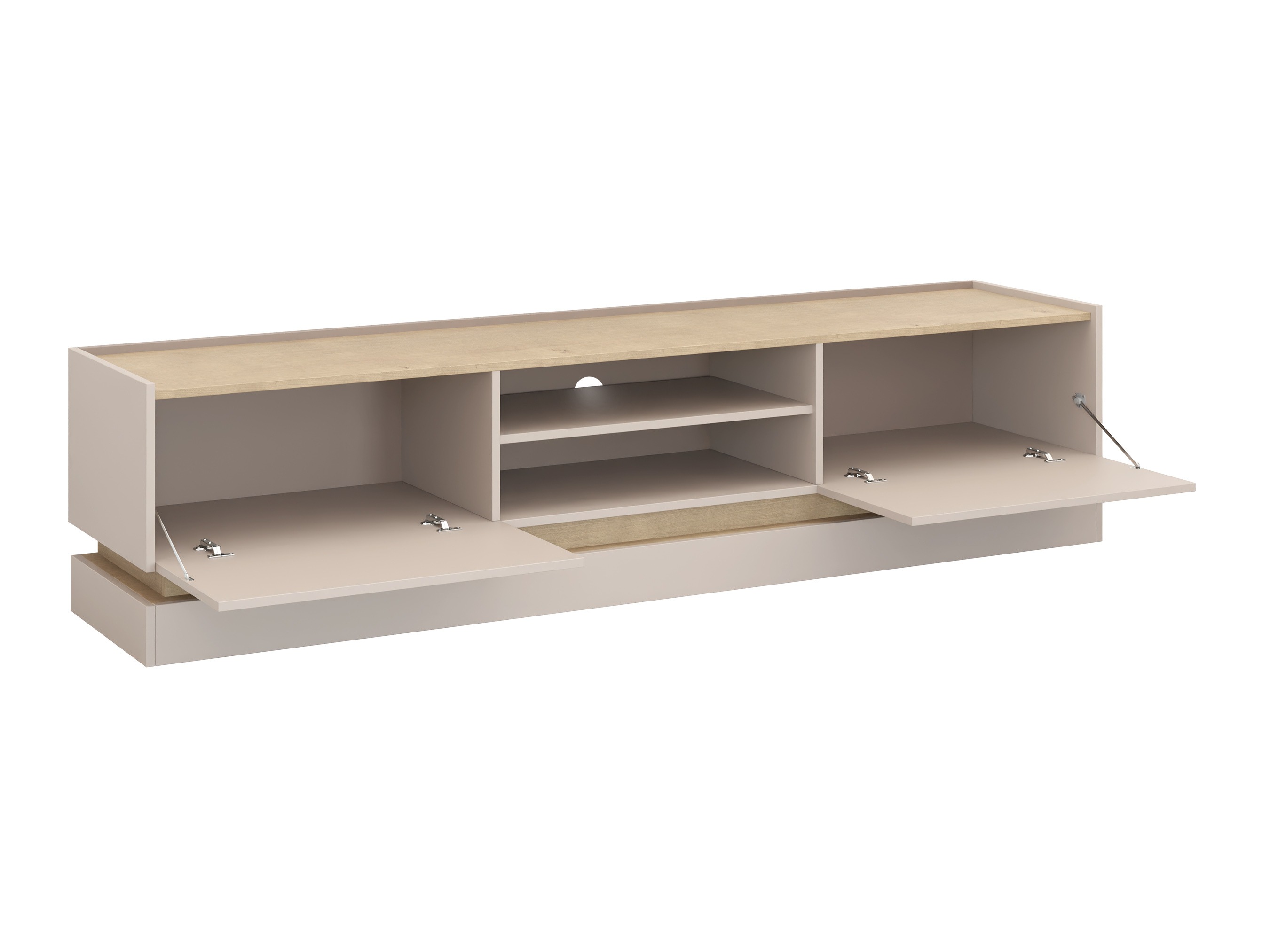 TV-Möbel Comfivo Tilia (Kaschmir + Eichenholzoptik)