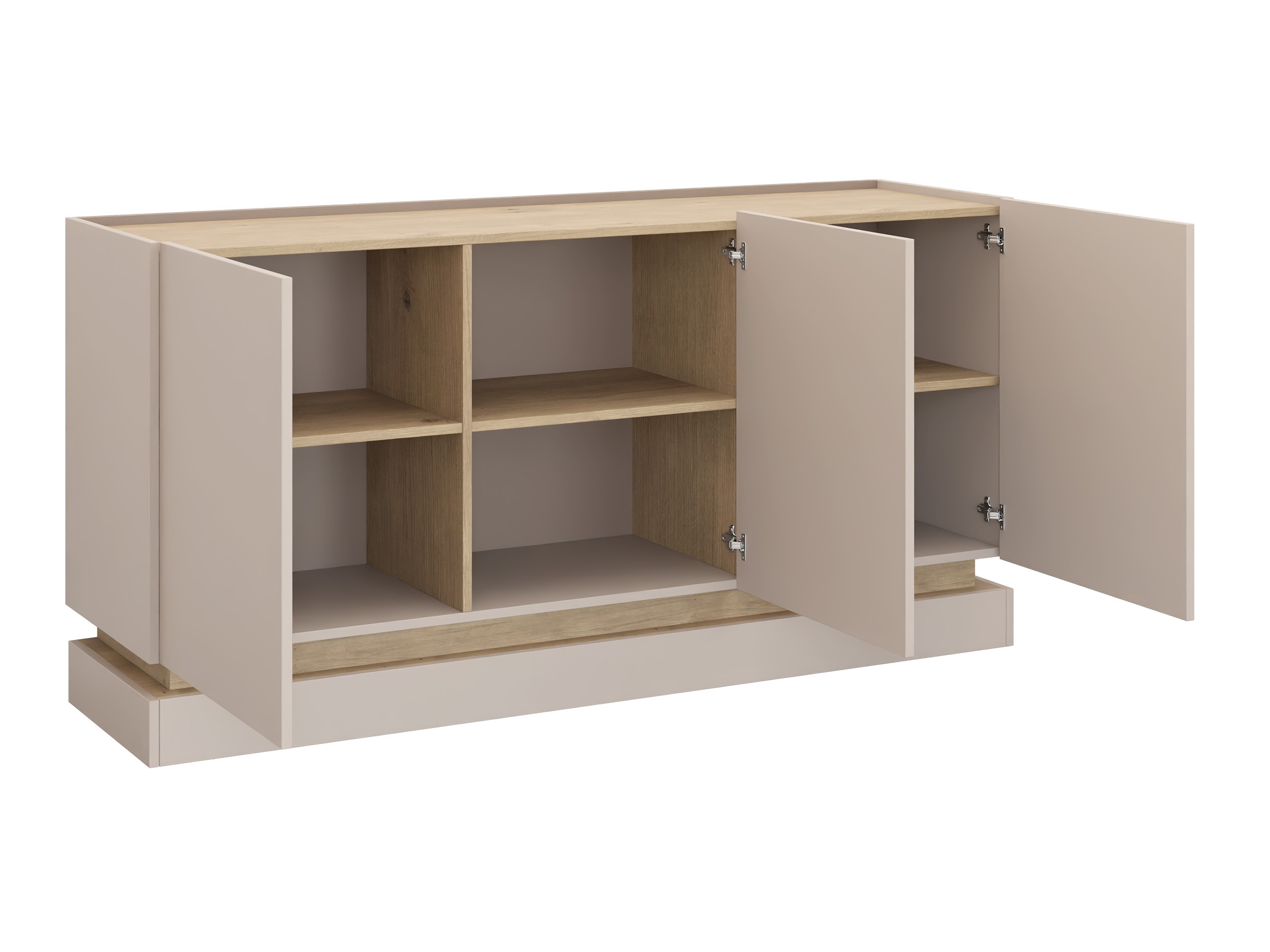 Wohnzimmer-Sets Comfivo Tilia (Kaschmir + Eichenholzoptik)
