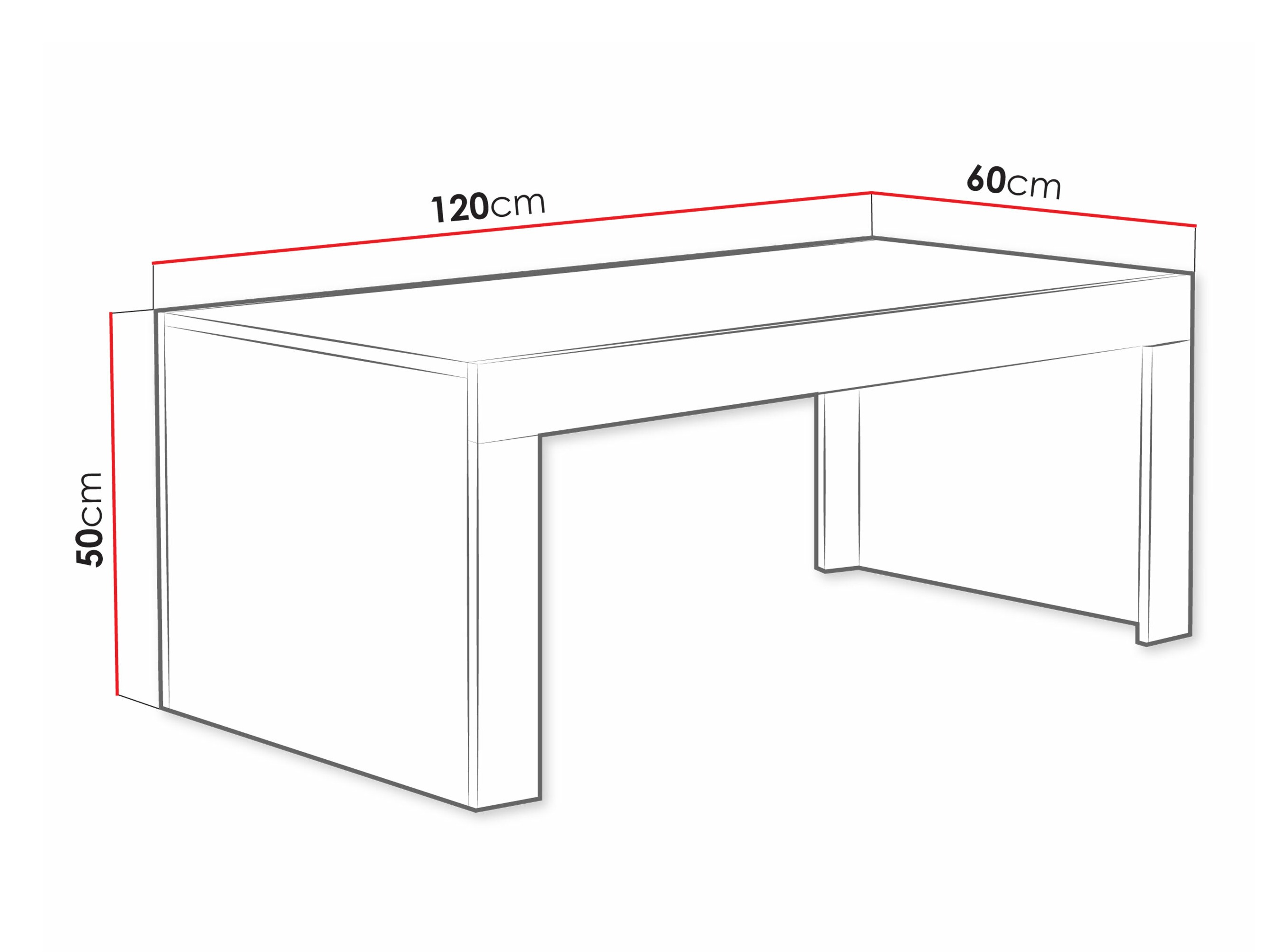 Couchtisch Charlotte 107 (Weiss + Weiss glänzend)