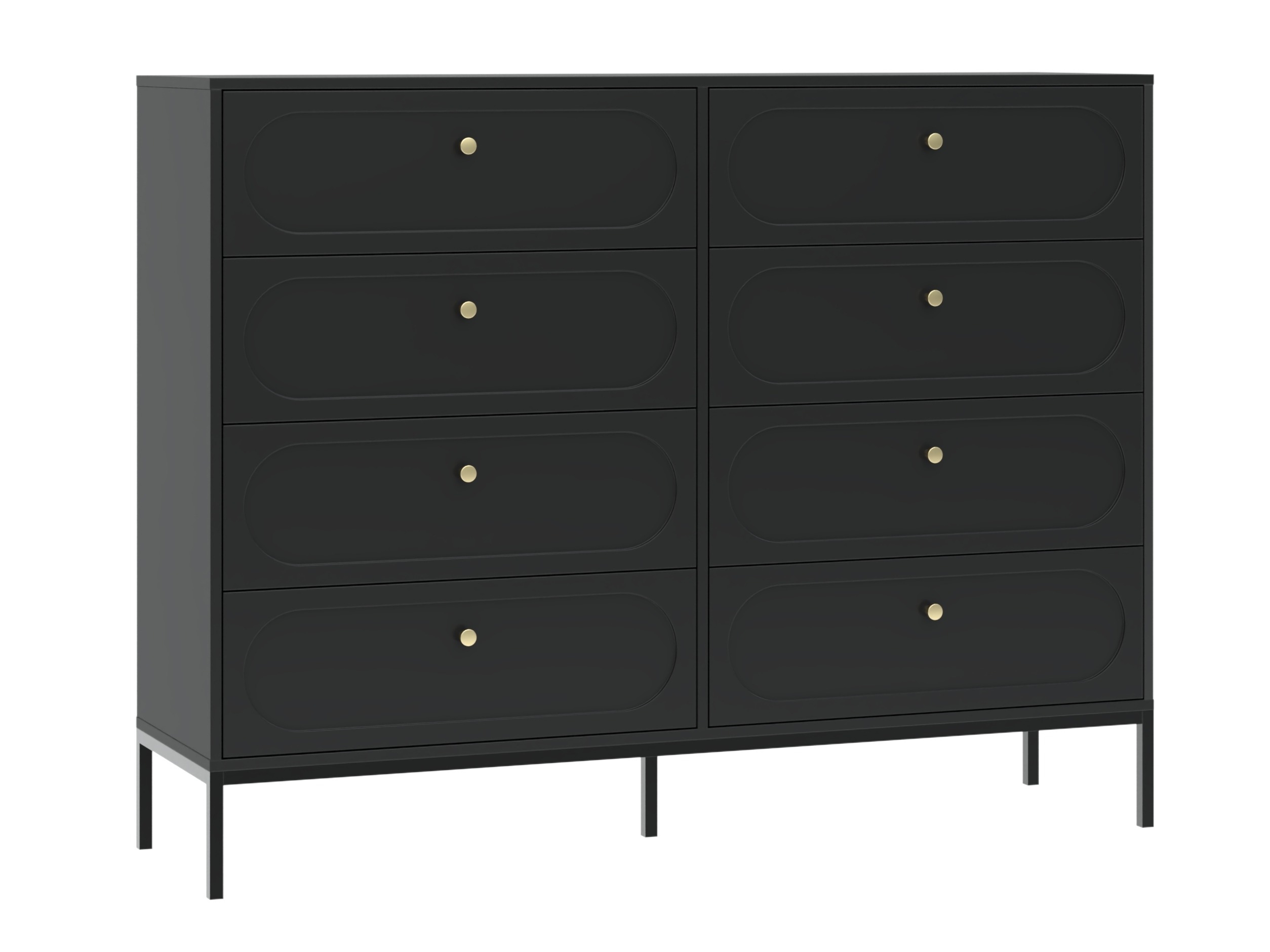 Kommoden Bristol 232 (Schwarz)