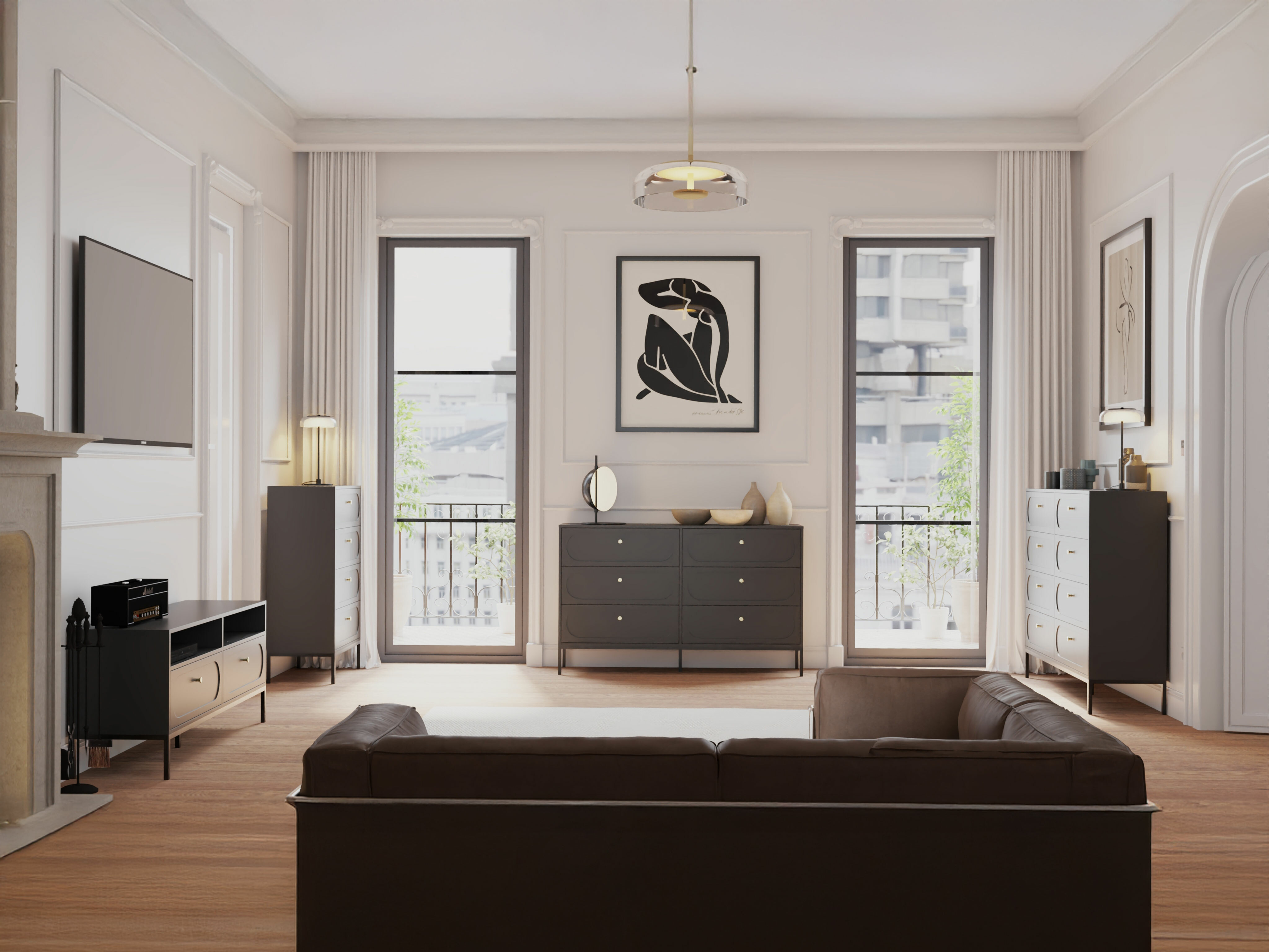 Kommoden Bristol 234 (Schwarz)