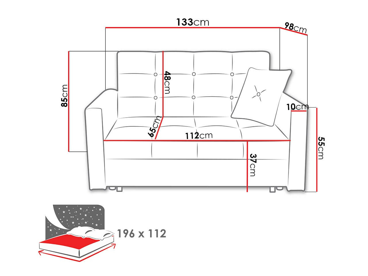 Schlafsofa Seruna II (Nazar 225.06)