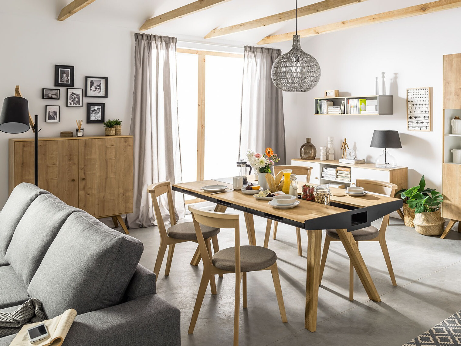 Sideboard Ruvruvi 107 (Eichenholzoptik)