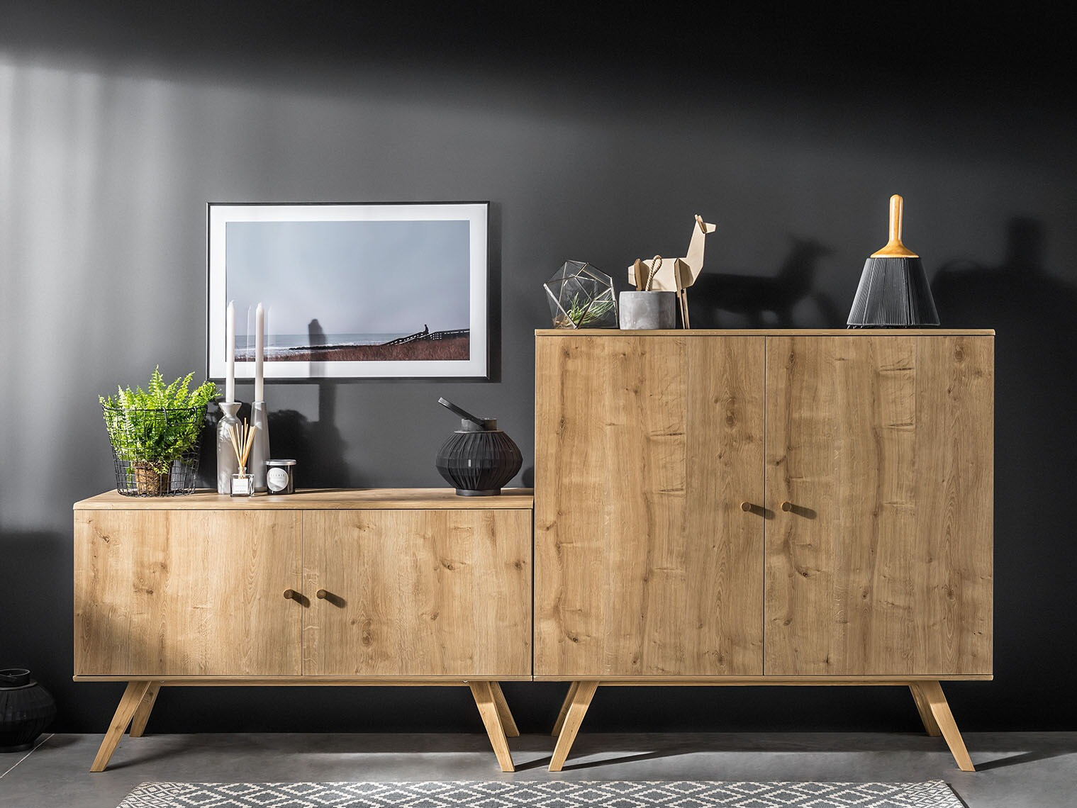 TV-Möbel Ruvruvi 108 (Eichenholzoptik)