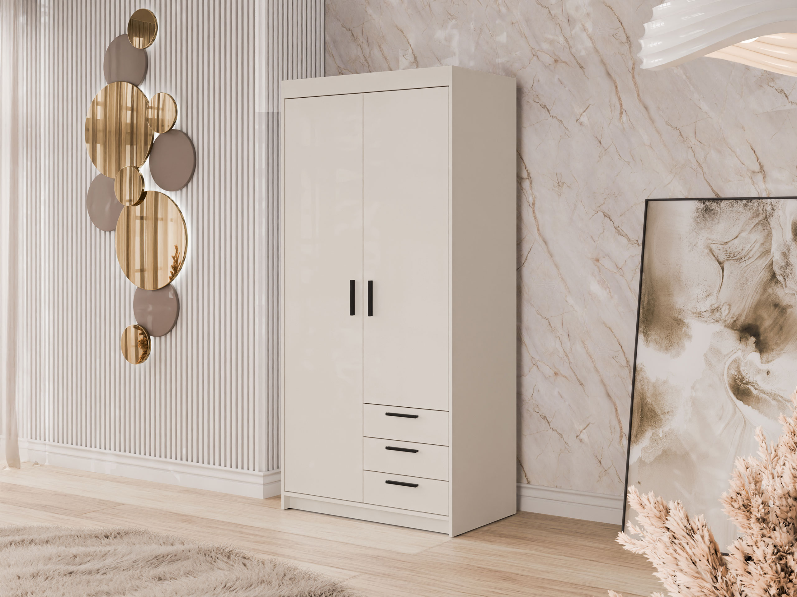 Kleiderschrank Novduni 112 (Beige)