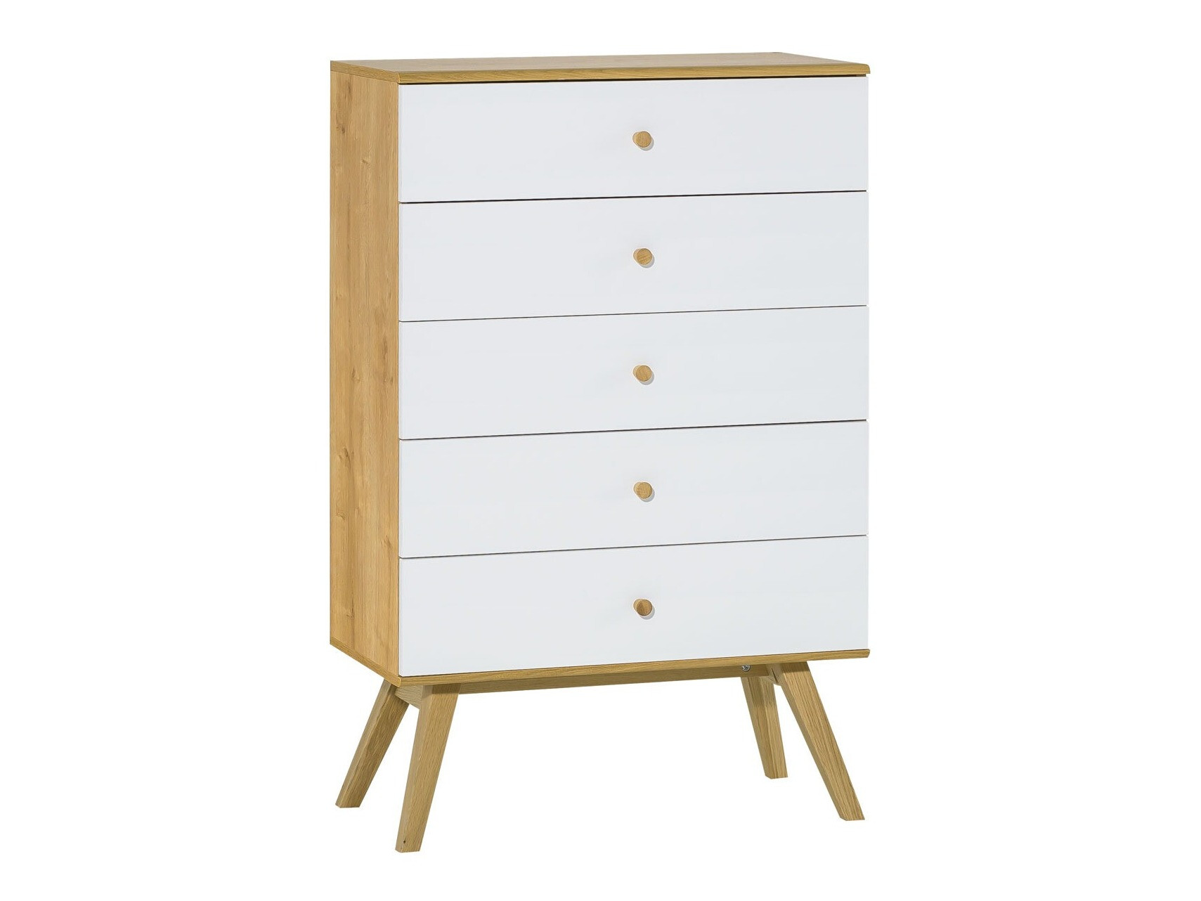 Kommoden Ruvruvi 111 (Weiss + Eichenholzoptik)