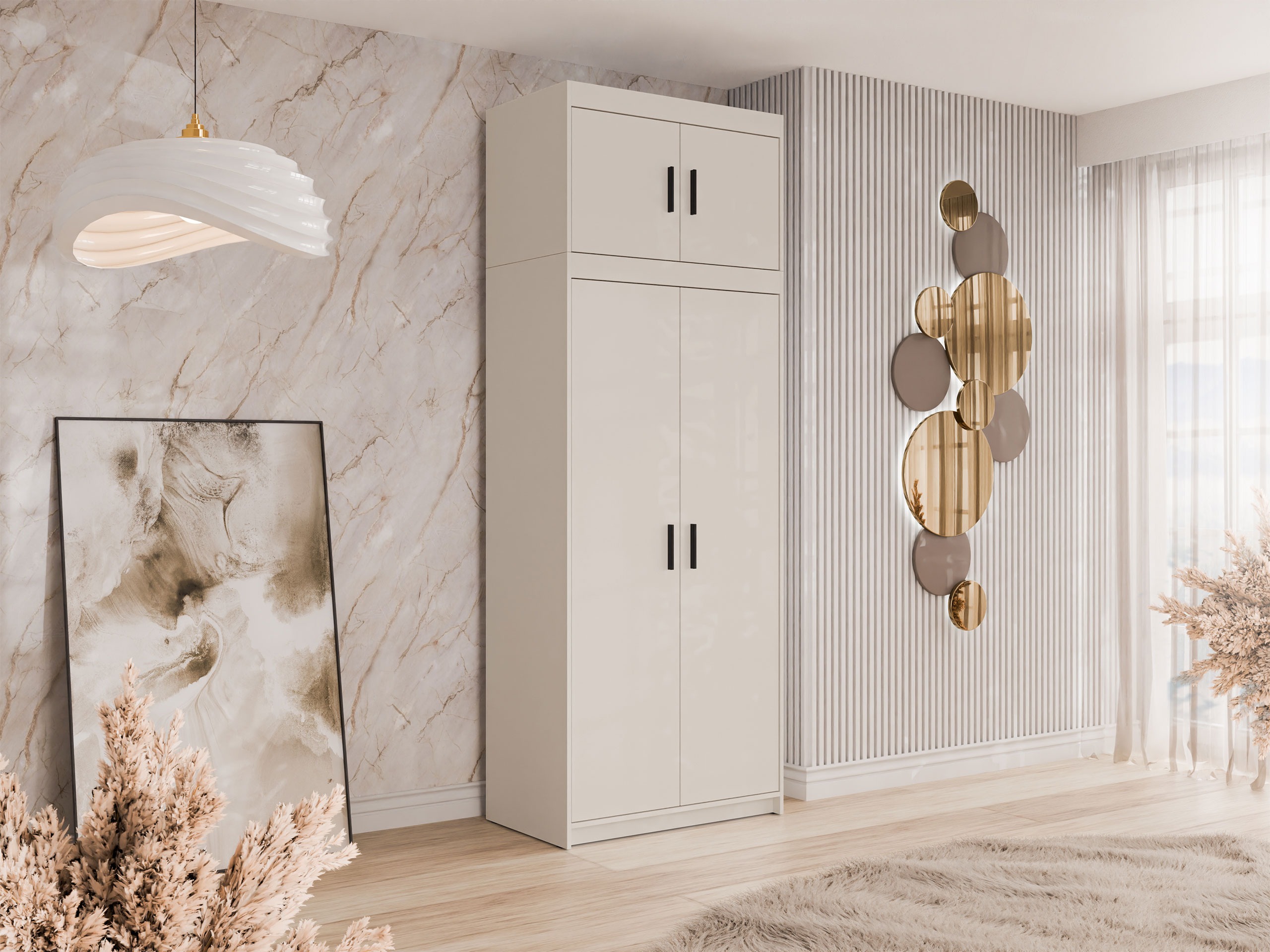 Kleiderschrank Novduni 103 (Beige)