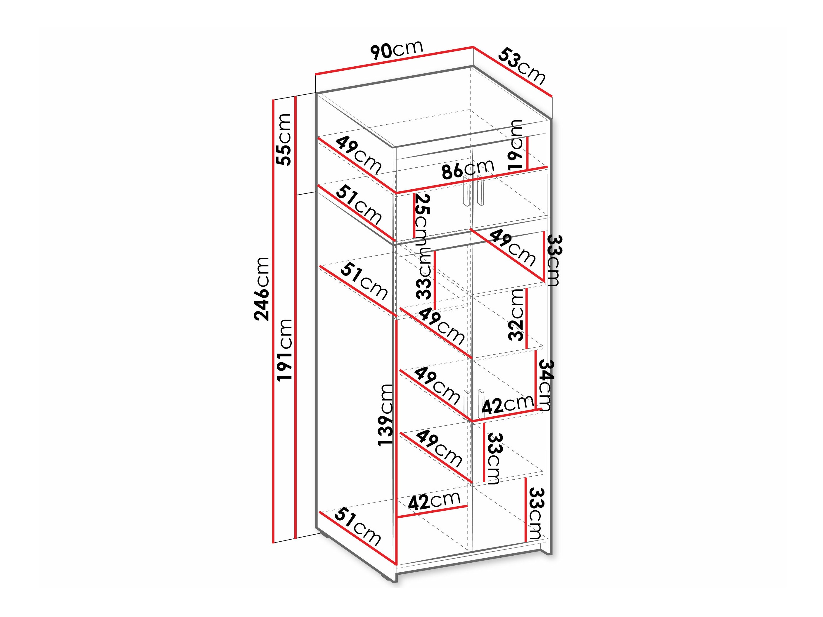 Kleiderschrank Novduni 103 (Sonoma eichenholz)