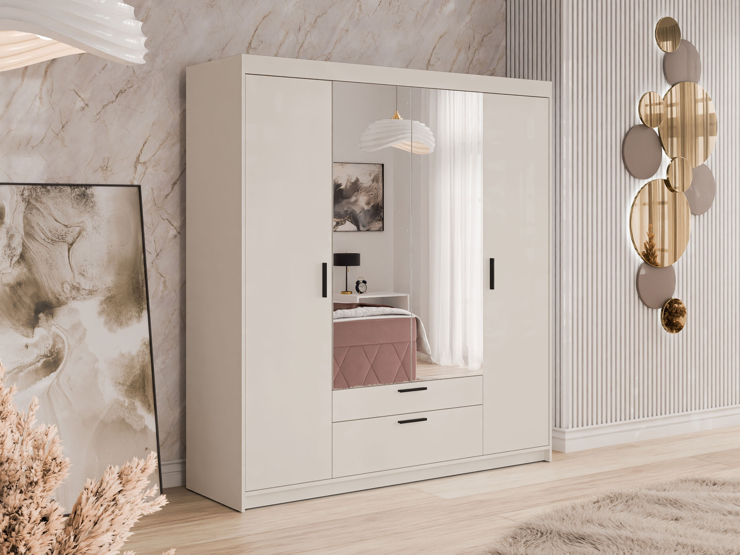 Kleiderschrank Novduni 108 (Beige)