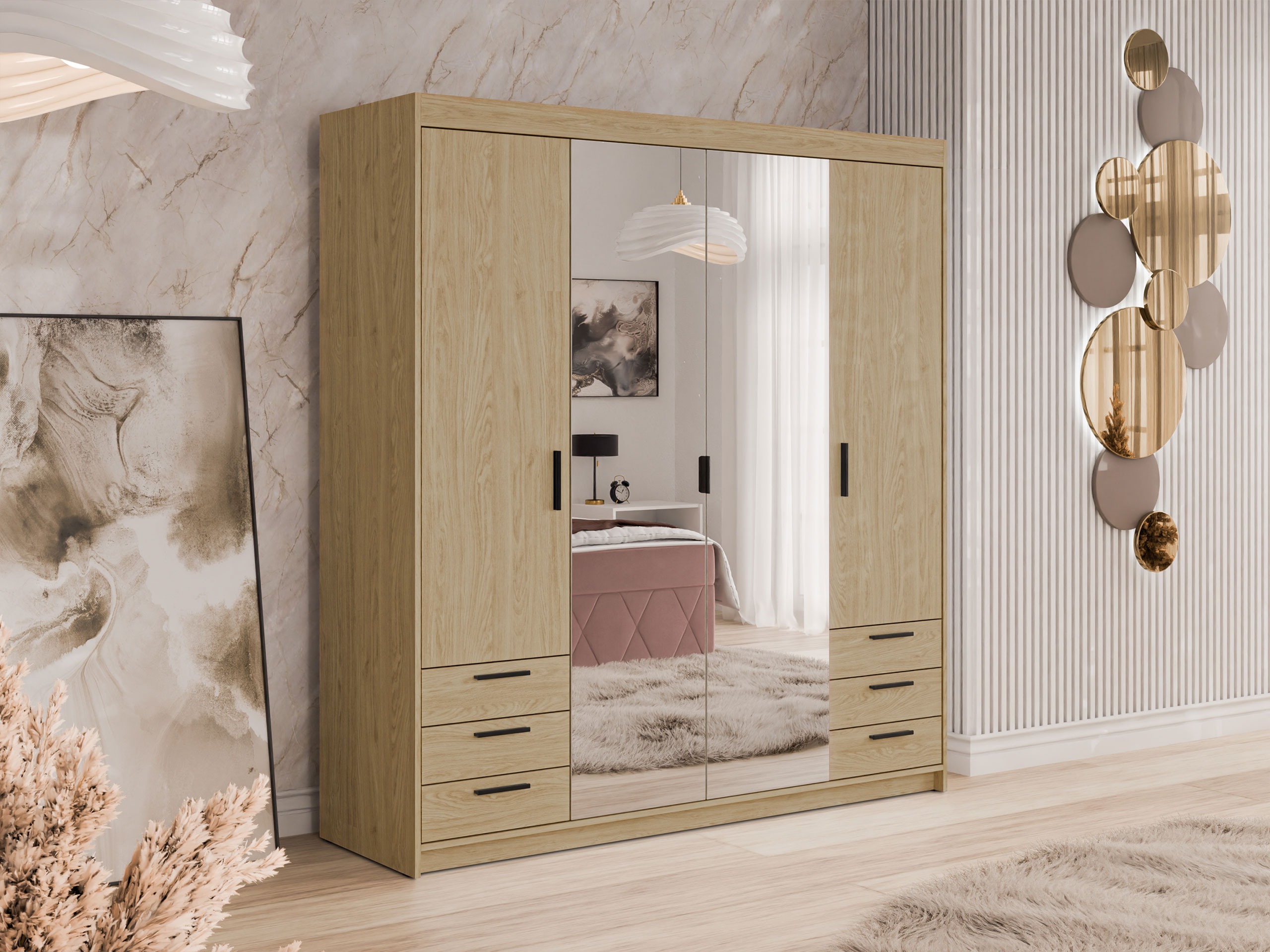 Kleiderschrank Novduni 115 (Eiche)