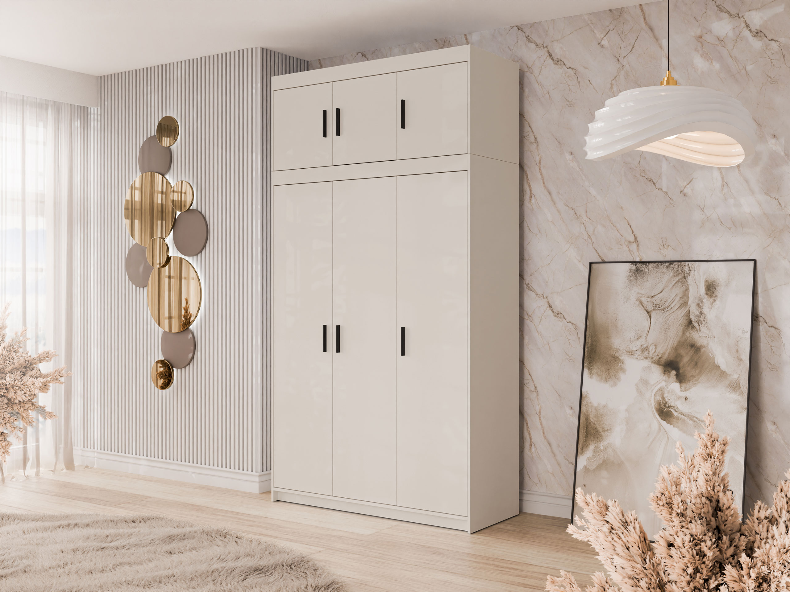 Kleiderschrank Novduni 104 (Beige)