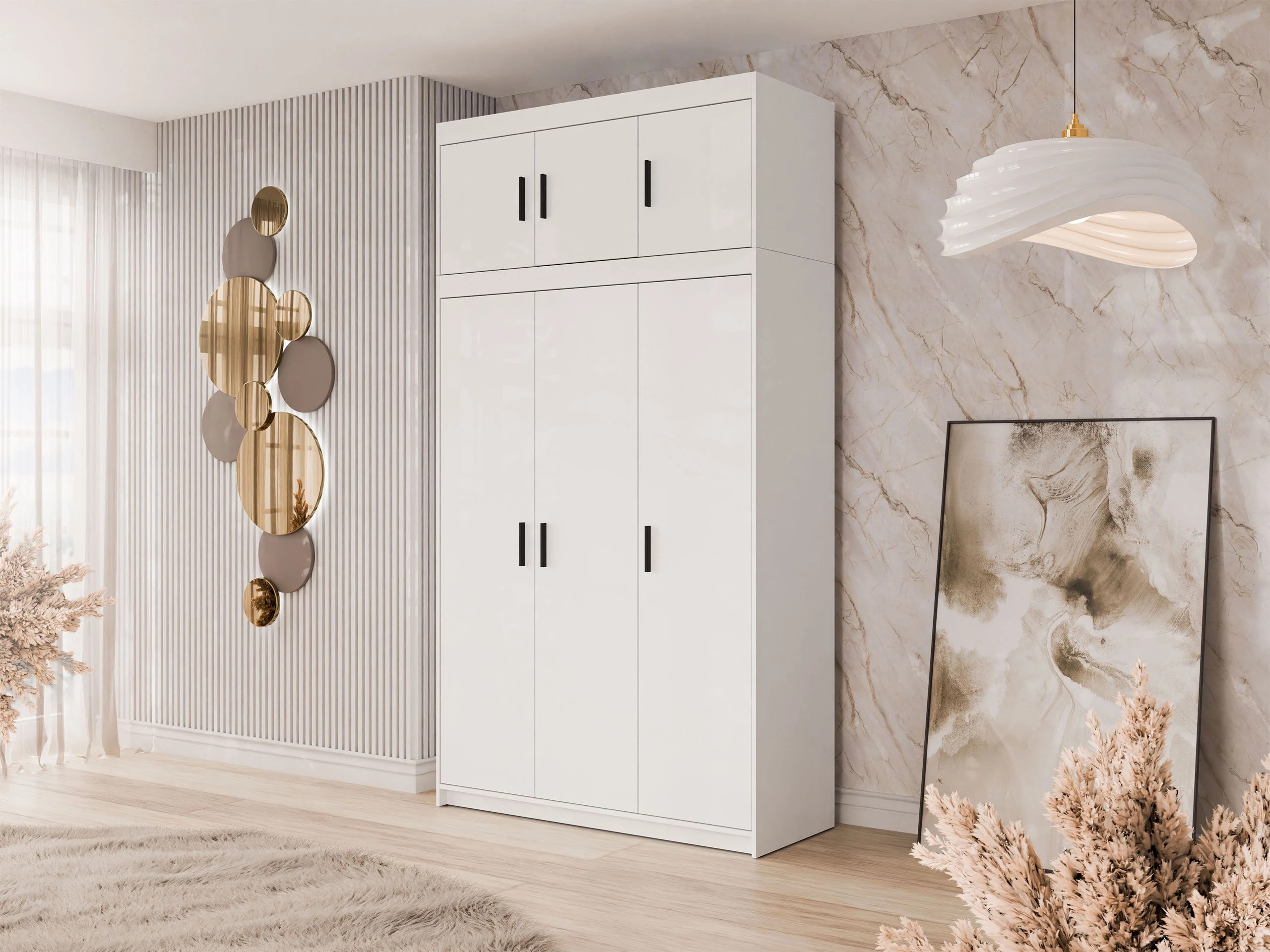 Kleiderschrank Novduni 104 (Weiss)