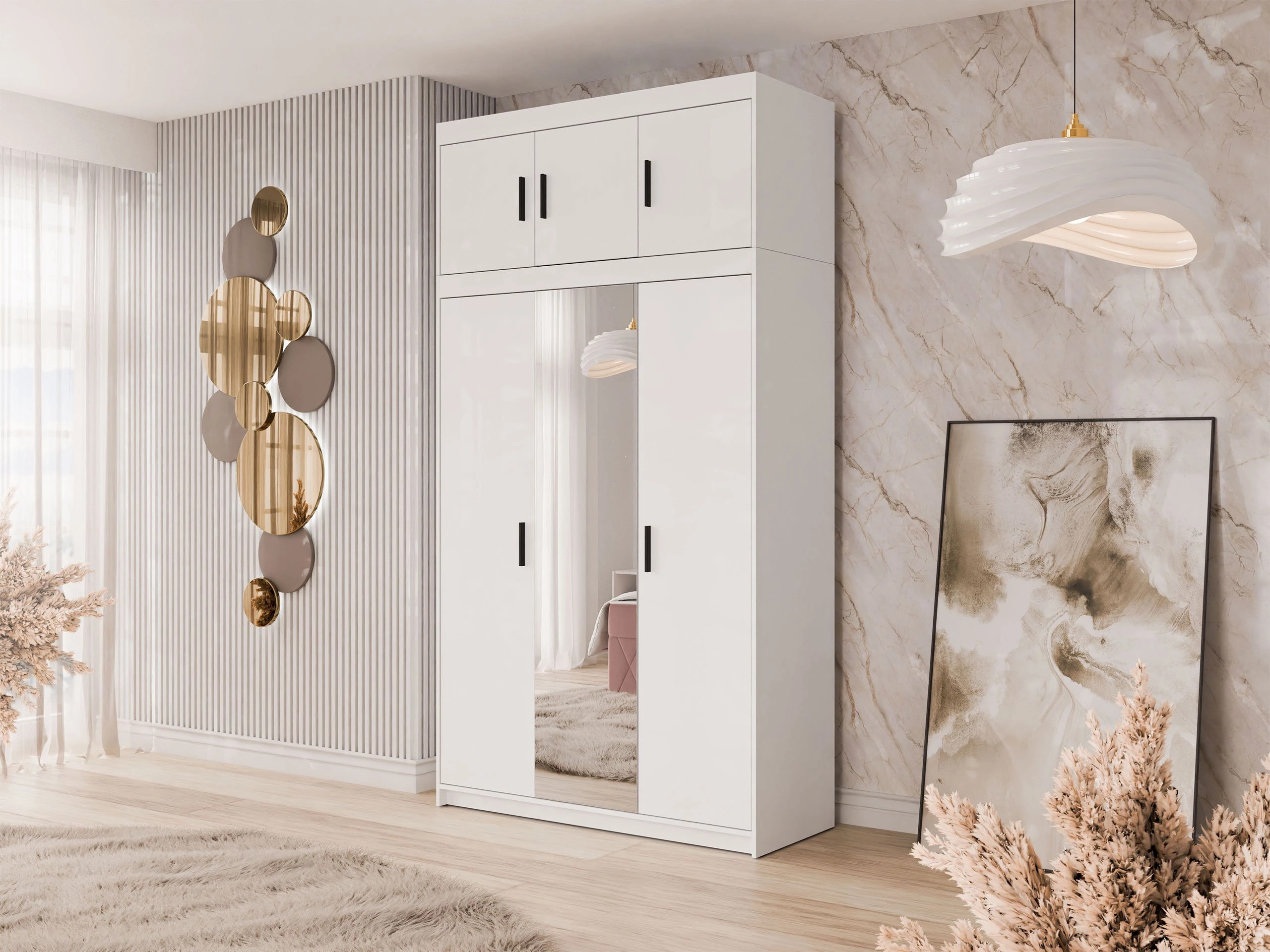 Kleiderschrank Novduni 105 (Weiss)