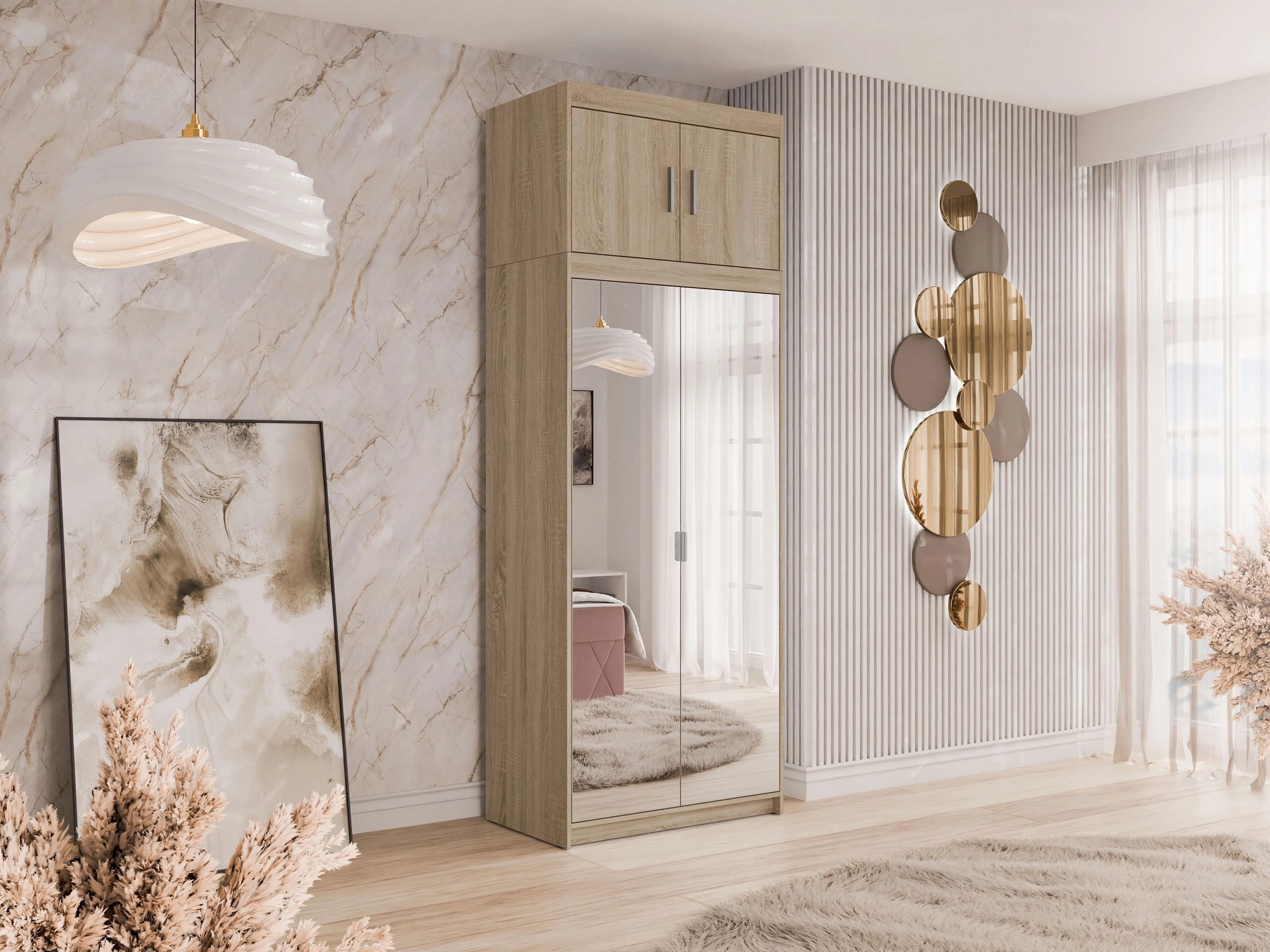 Kleiderschrank Novduni 119 (Sonoma eichenholz)