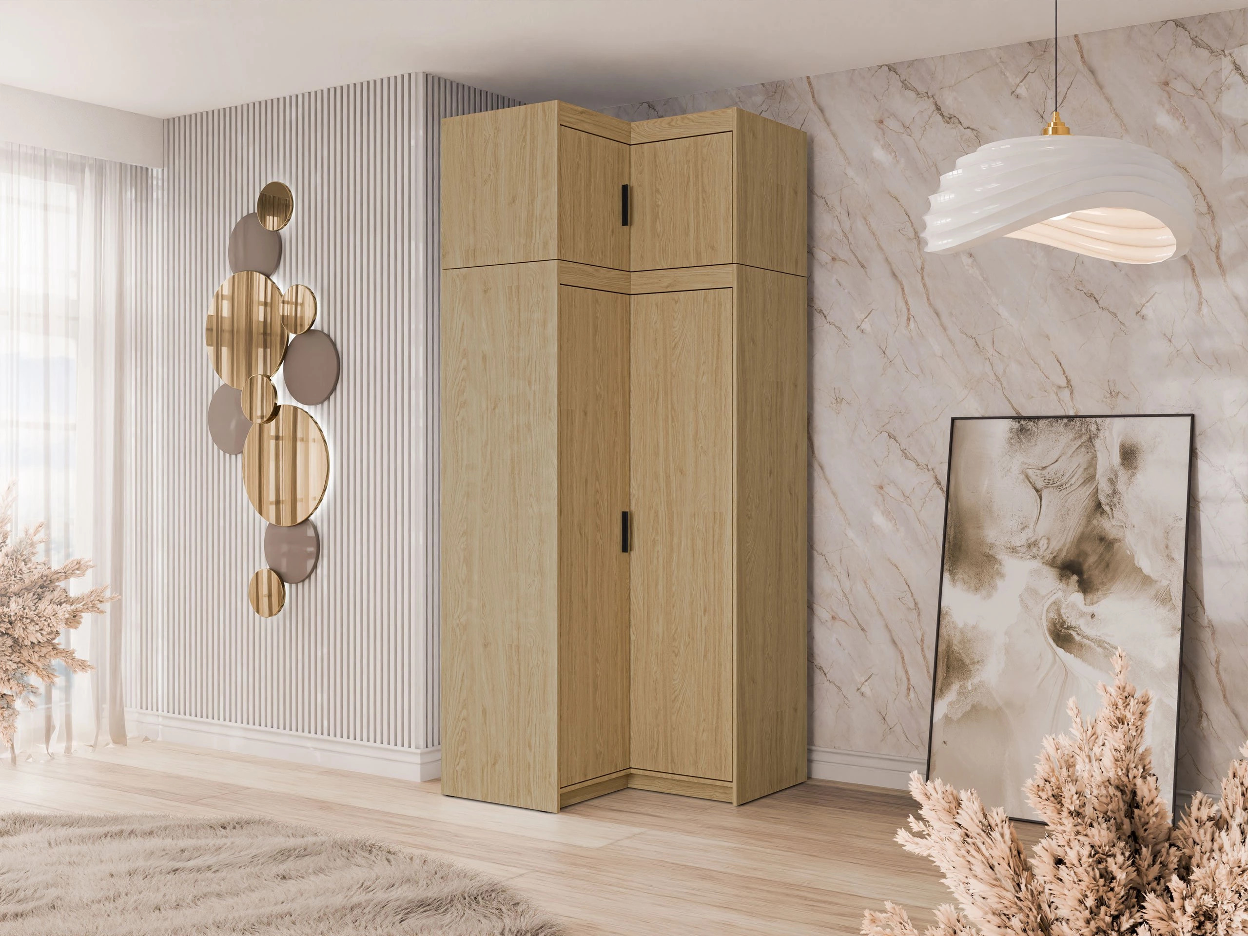 Eckschrank Novduni 118 (Eichenholzoptik)