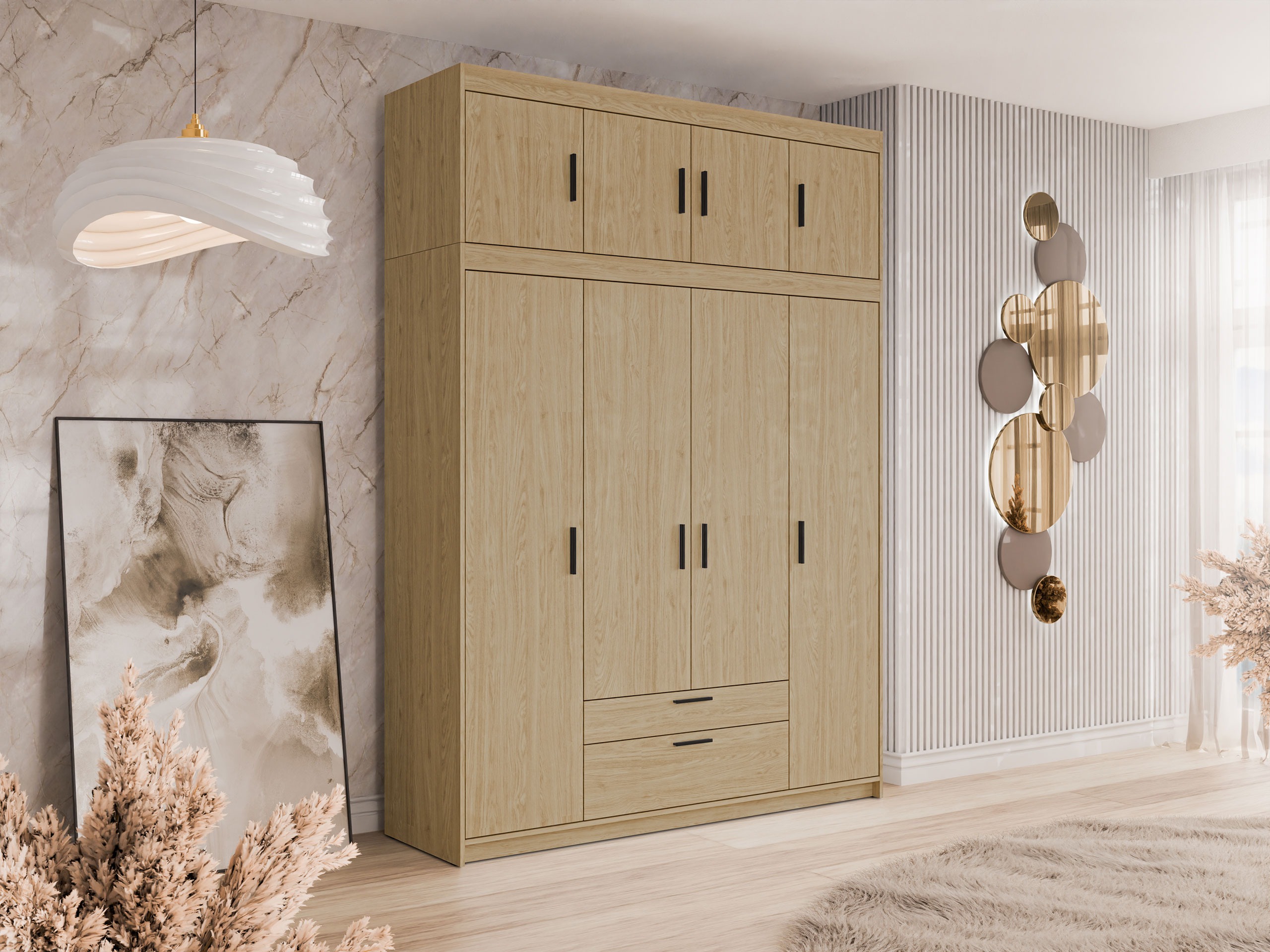 Kleiderschrank Novduni 106 (Eichenholzoptik)