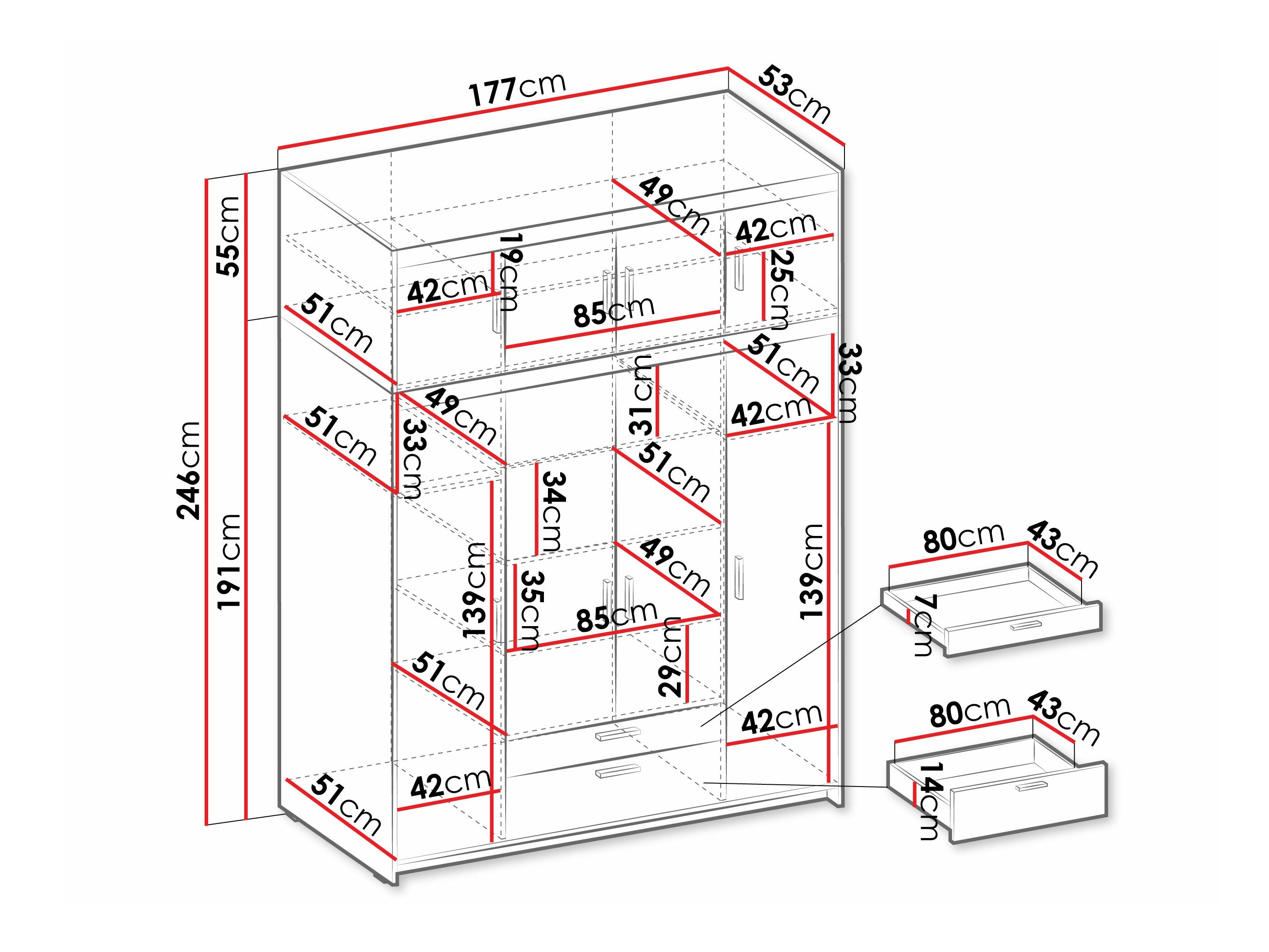 Kleiderschrank Novduni 106 (Sonoma eichenholz)