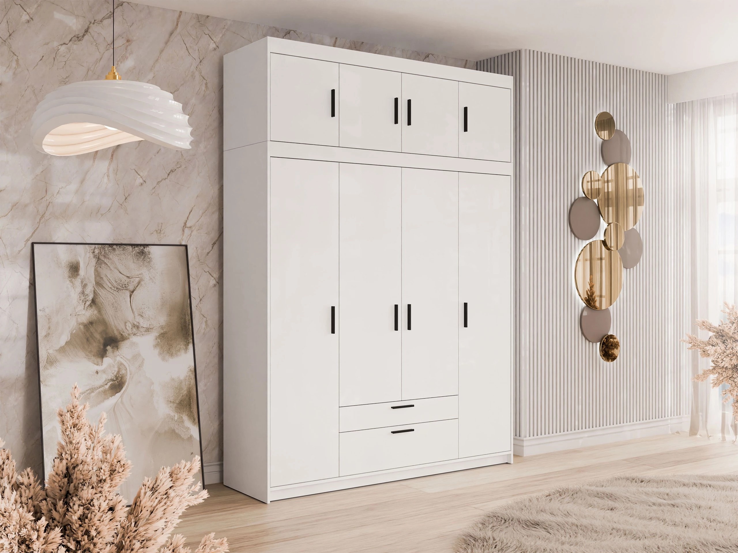 Kleiderschrank Novduni 106 (Weiss)