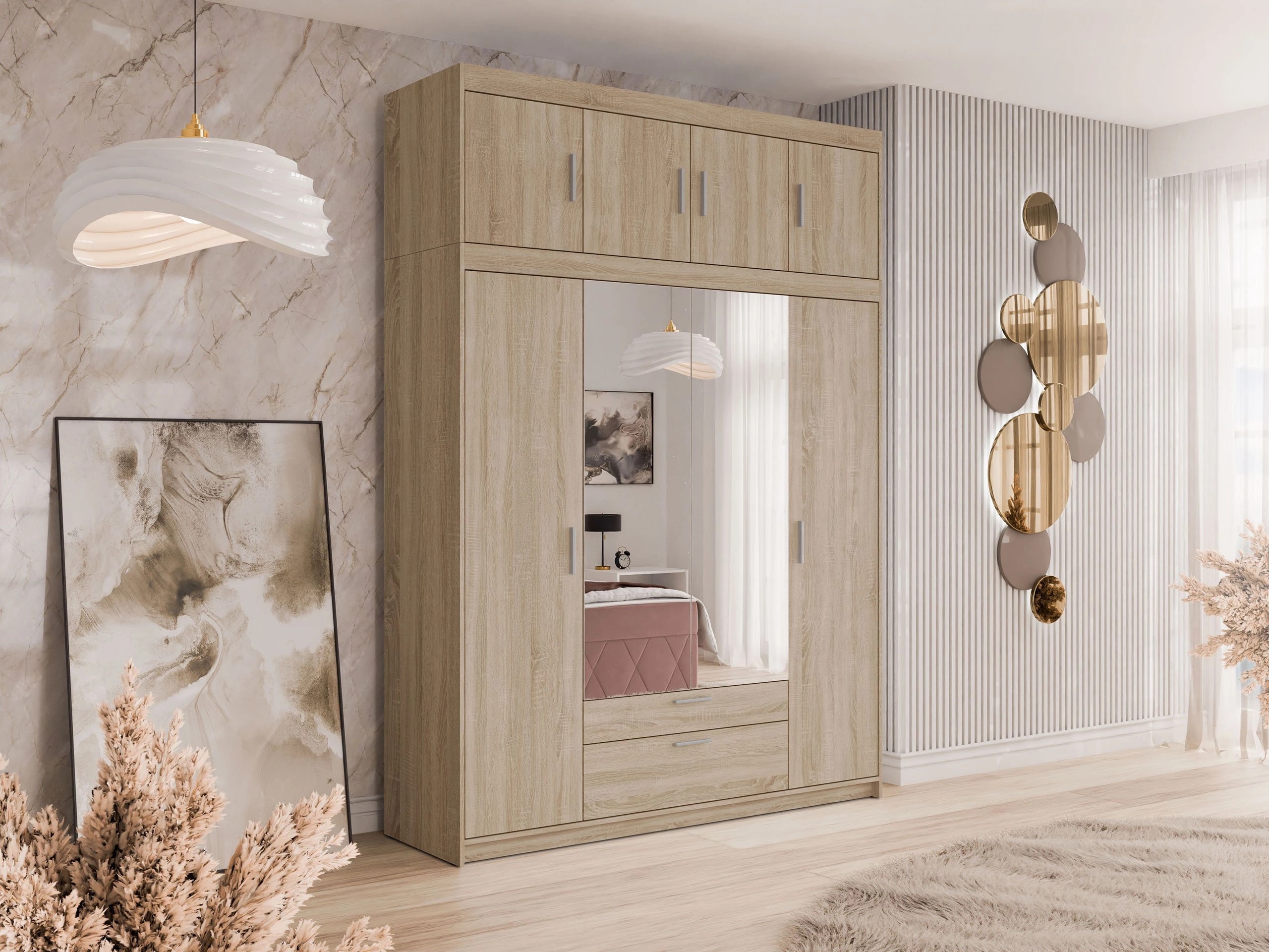 Kleiderschrank Novduni 109 (Sonoma eichenholz)