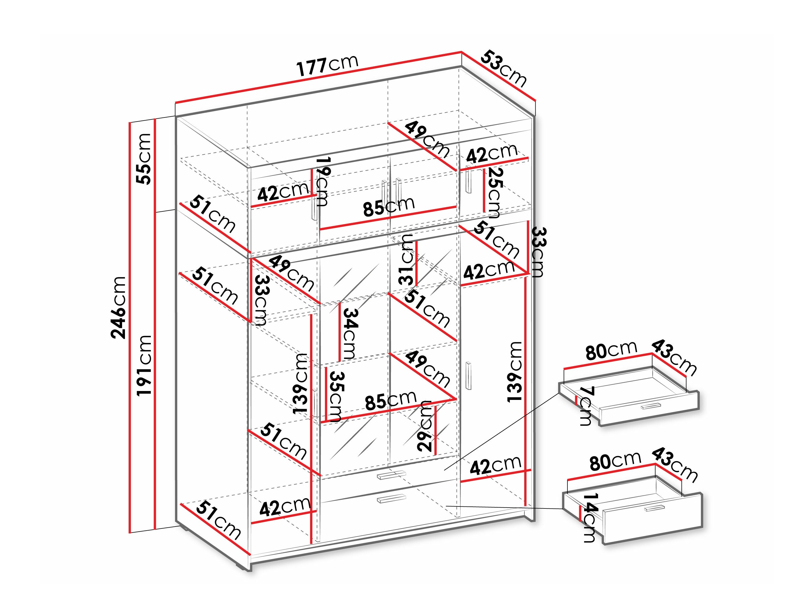 Kleiderschrank Novduni 109 (Sonoma eichenholz)
