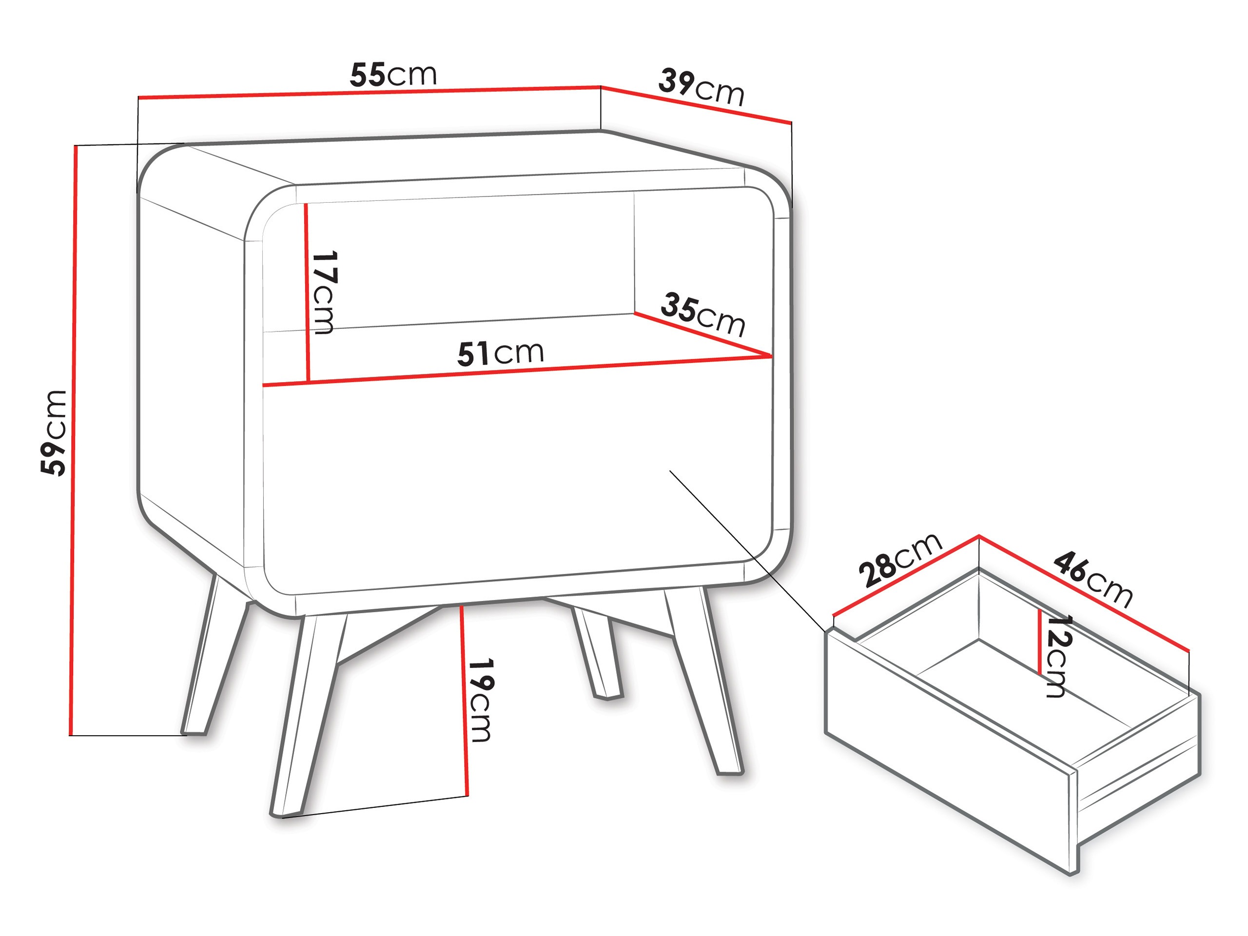 Nachttisch Talsalo 106