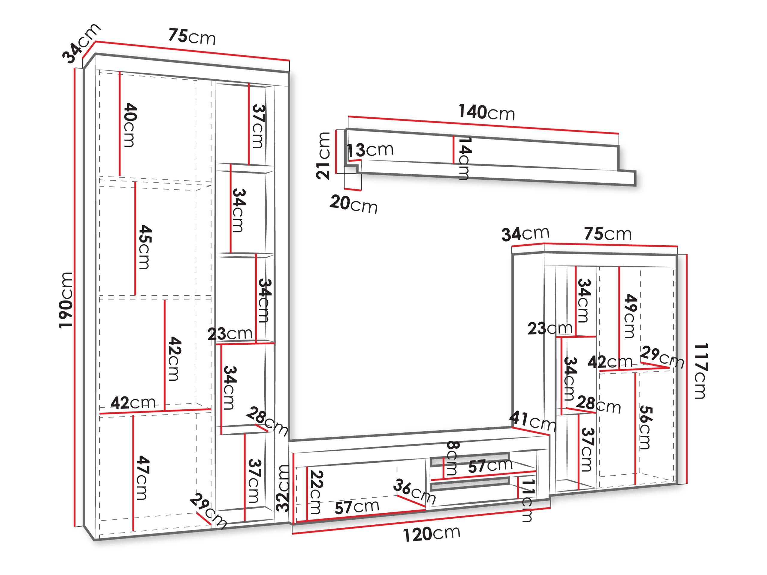 Wohnzimmer-Set Univio (Beige)