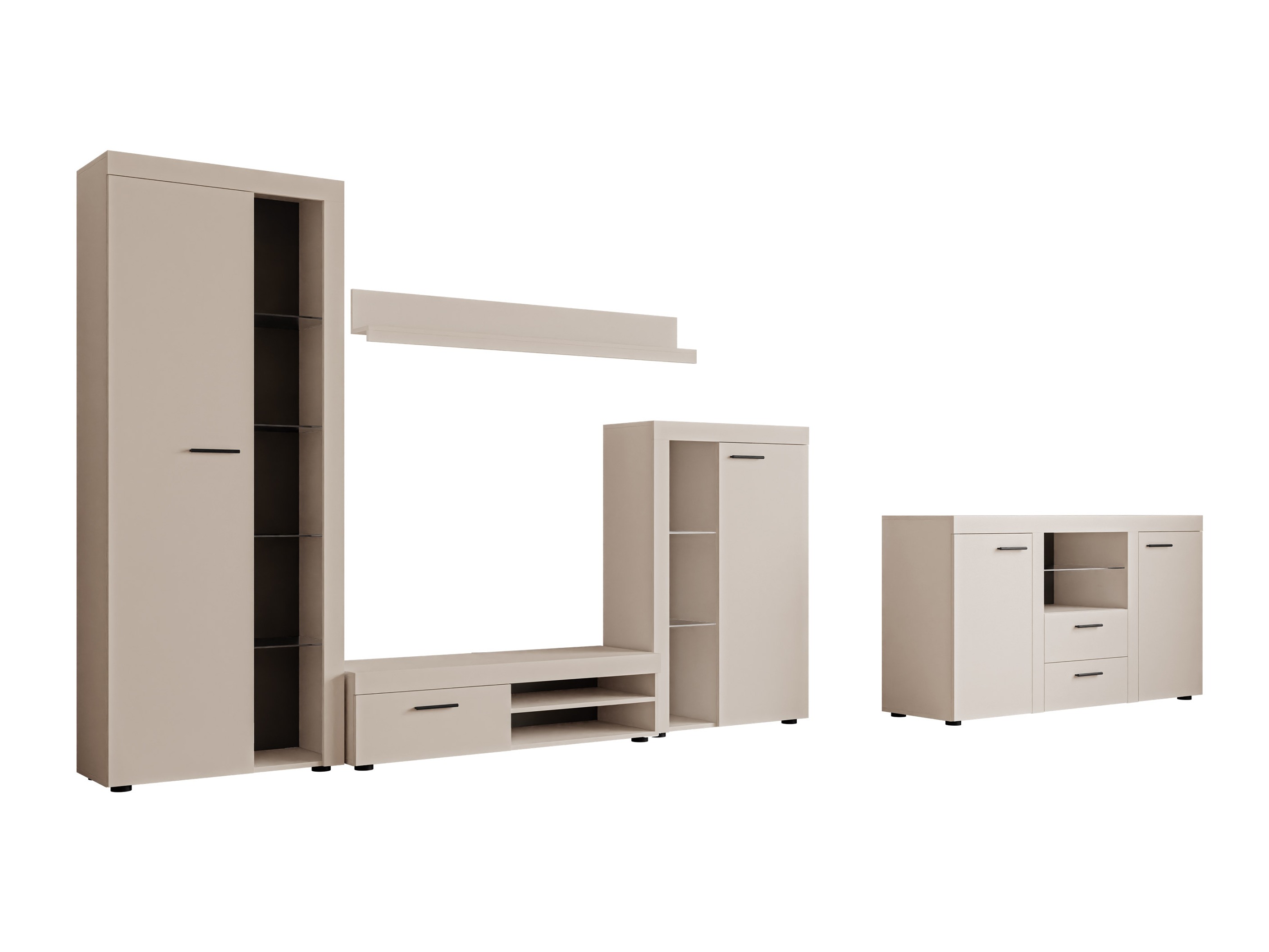 Wohnzimmer-Set Univio I (Beige)