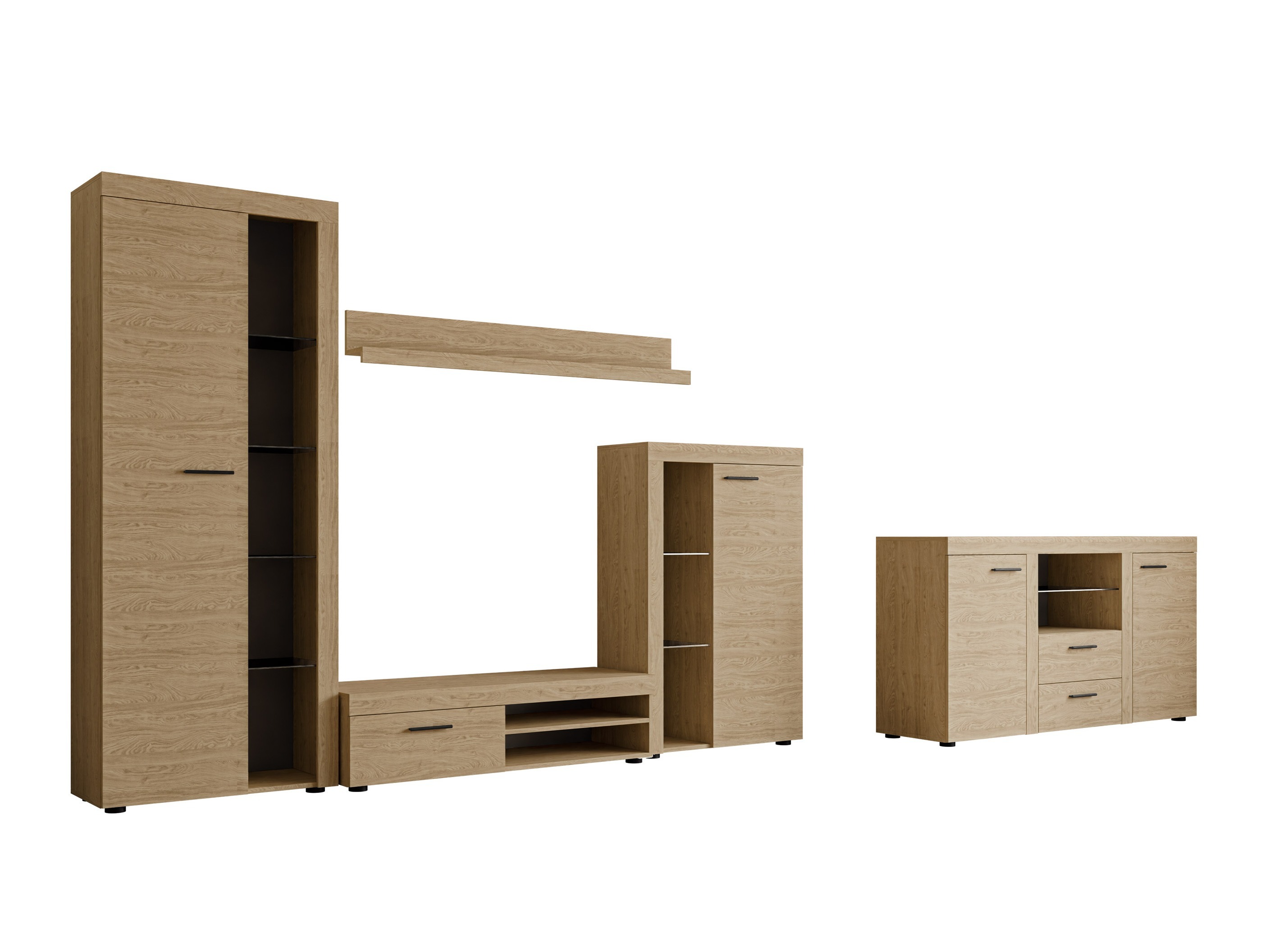 Wohnzimmer-Set Univio I (Eiche)