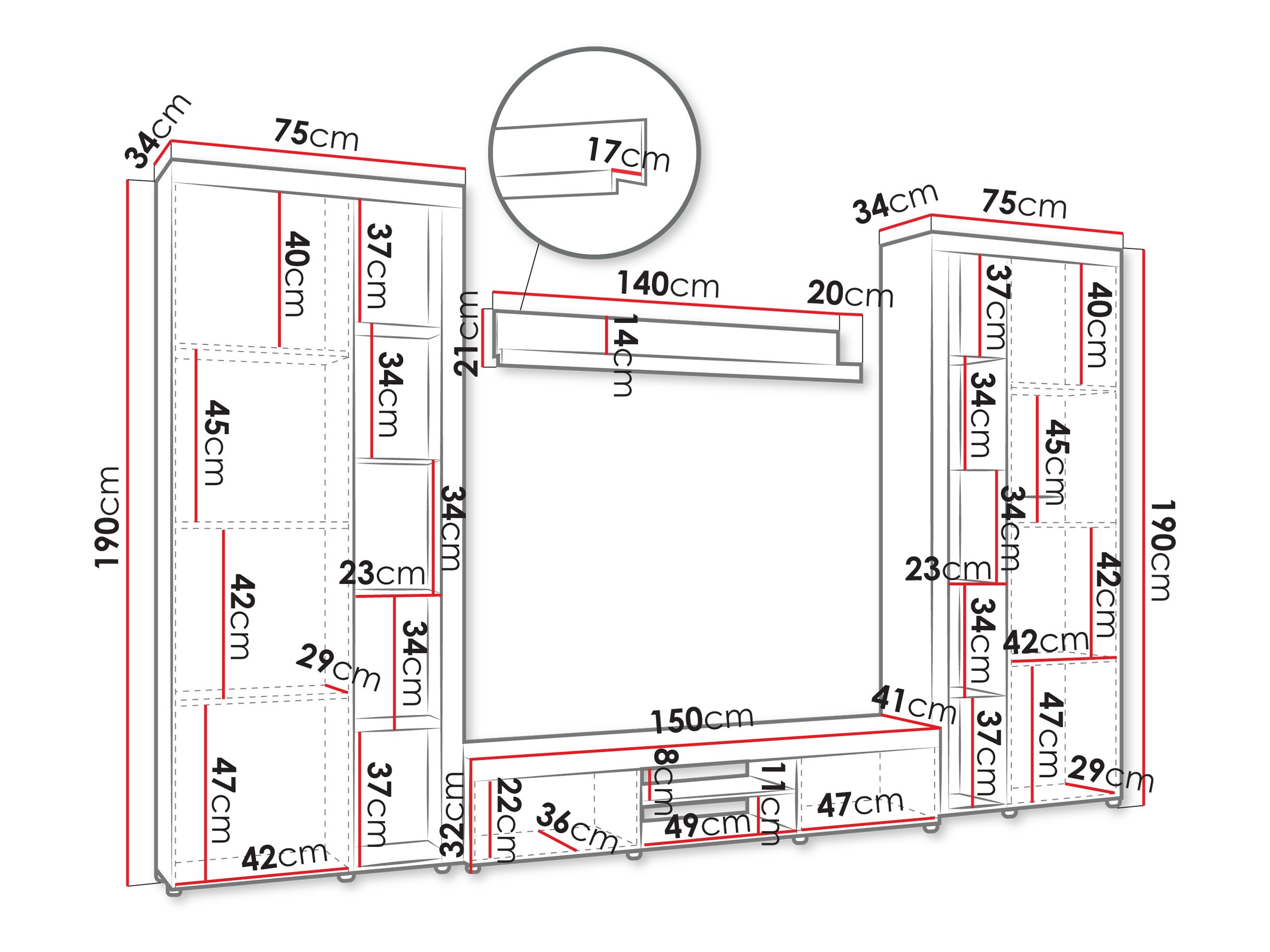Wohnzimmer-Sets Soca II (Weiss)