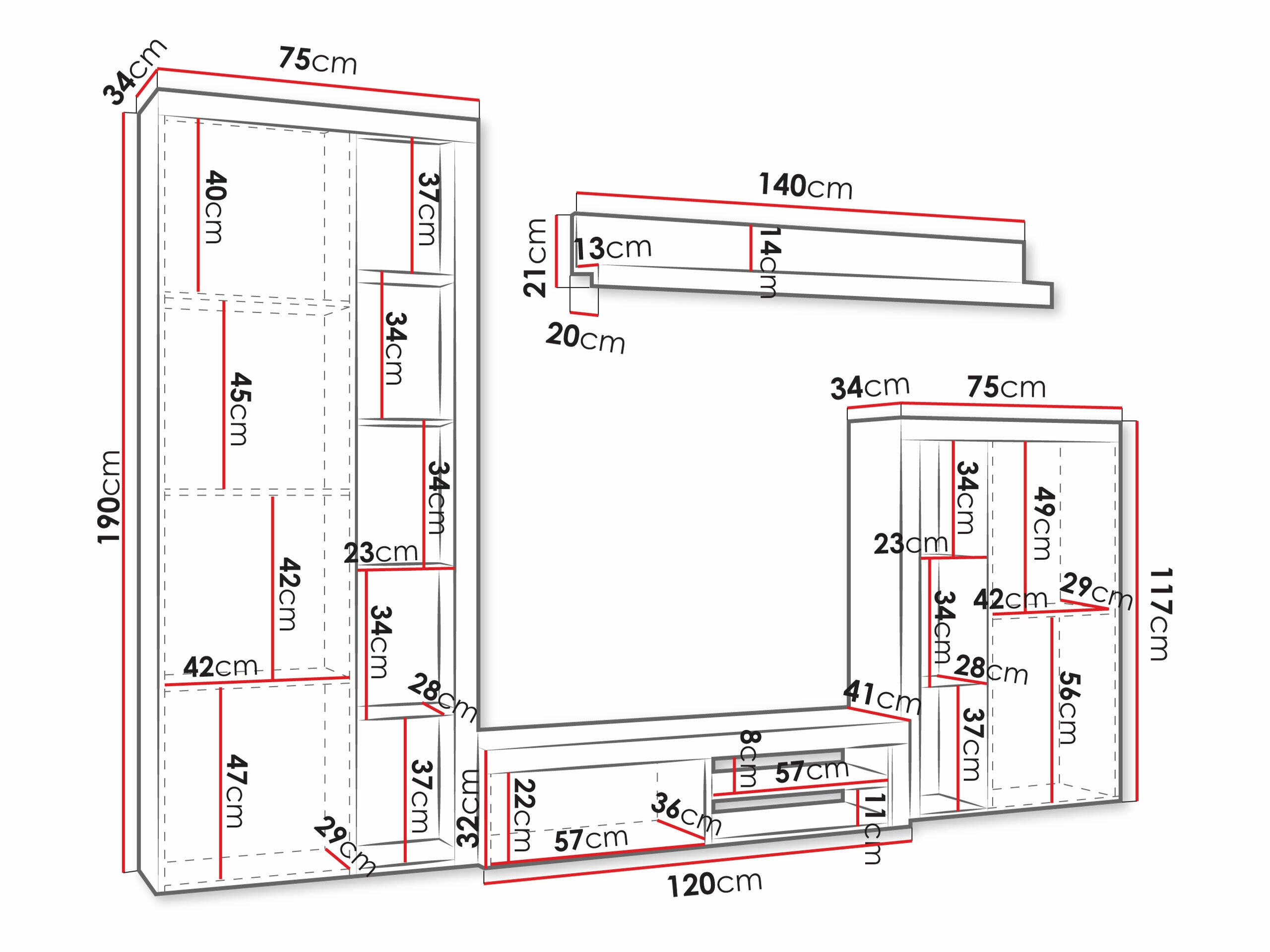 Wohnzimmer-Sets Univio (Weiss)